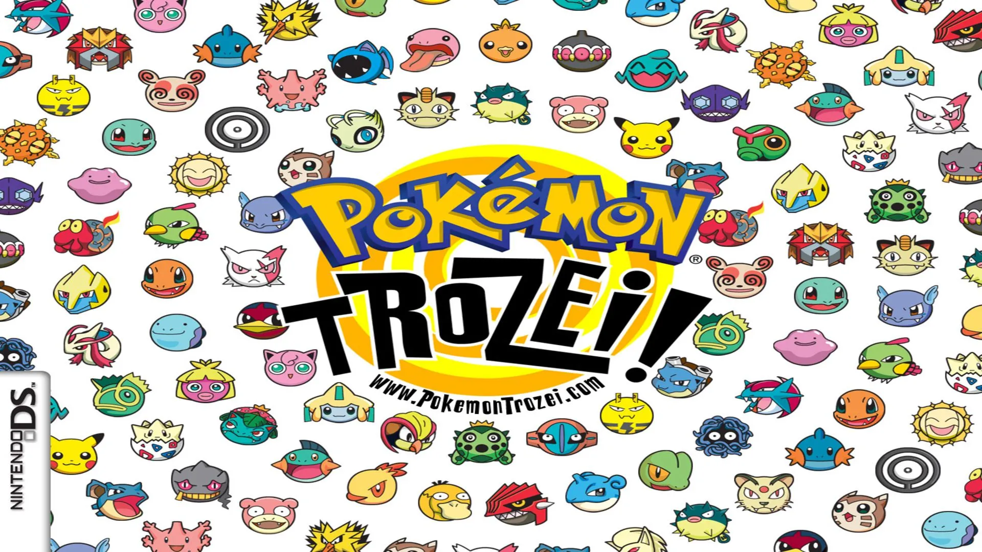 Ảnh bìa game Pokémon Trozei!, một trò chơi giải đố theo phong cách Tetris.