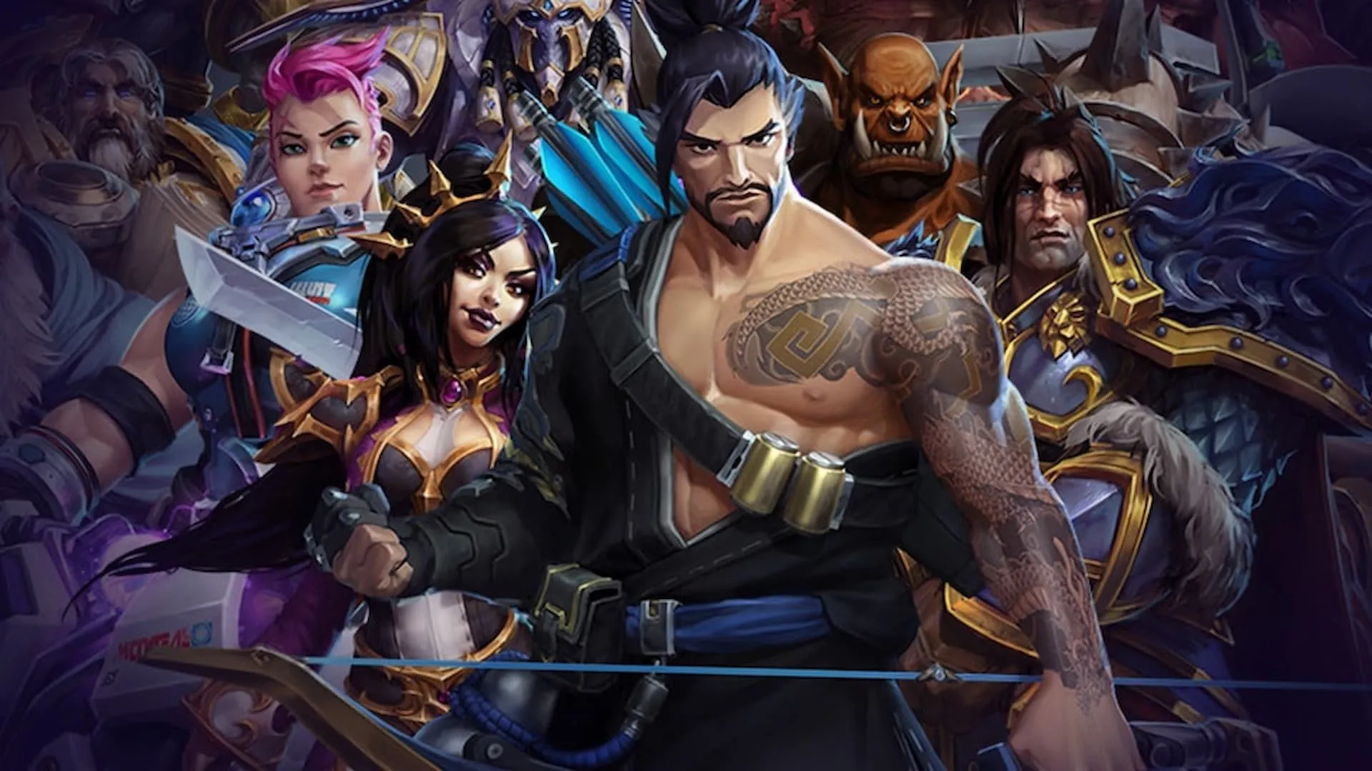 Ảnh minh họa của một số nhân vật trong Heroes of the Storm.