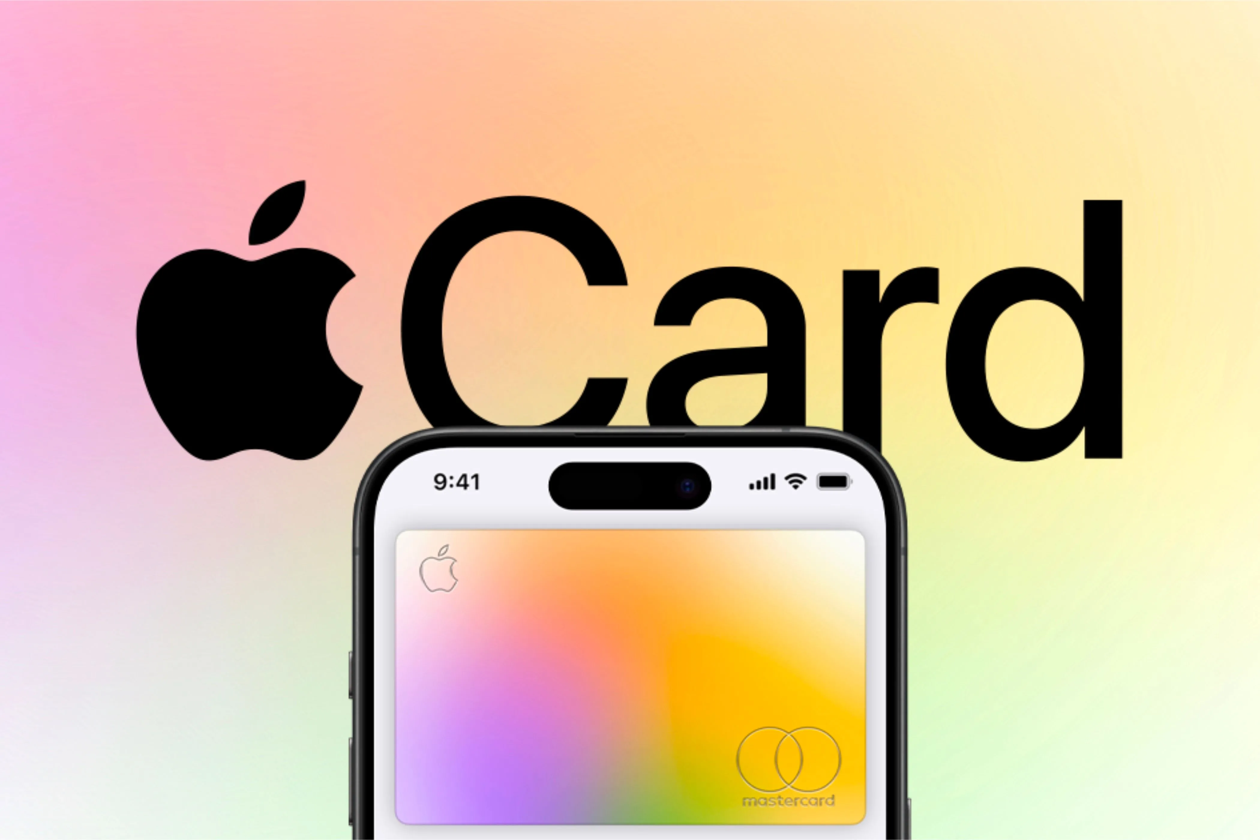 Biểu tượng Apple Card và iPhone với Apple Card vật lý, tượng trưng cho tính năng Apple Card Family.