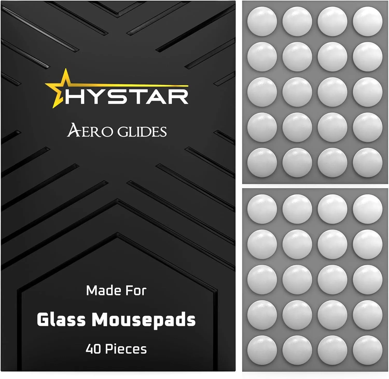 Bộ skates chuột Hystar Aero Glides hình chấm tròn làm từ PTFE nguyên chất