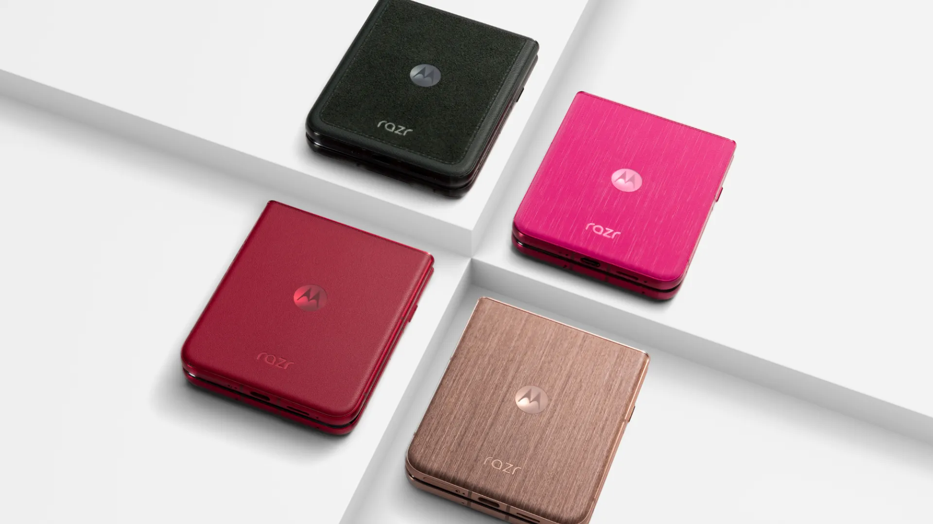 Bộ sưu tập bốn tùy chọn màu sắc ấn tượng của Motorola Razr Ultra (2025).