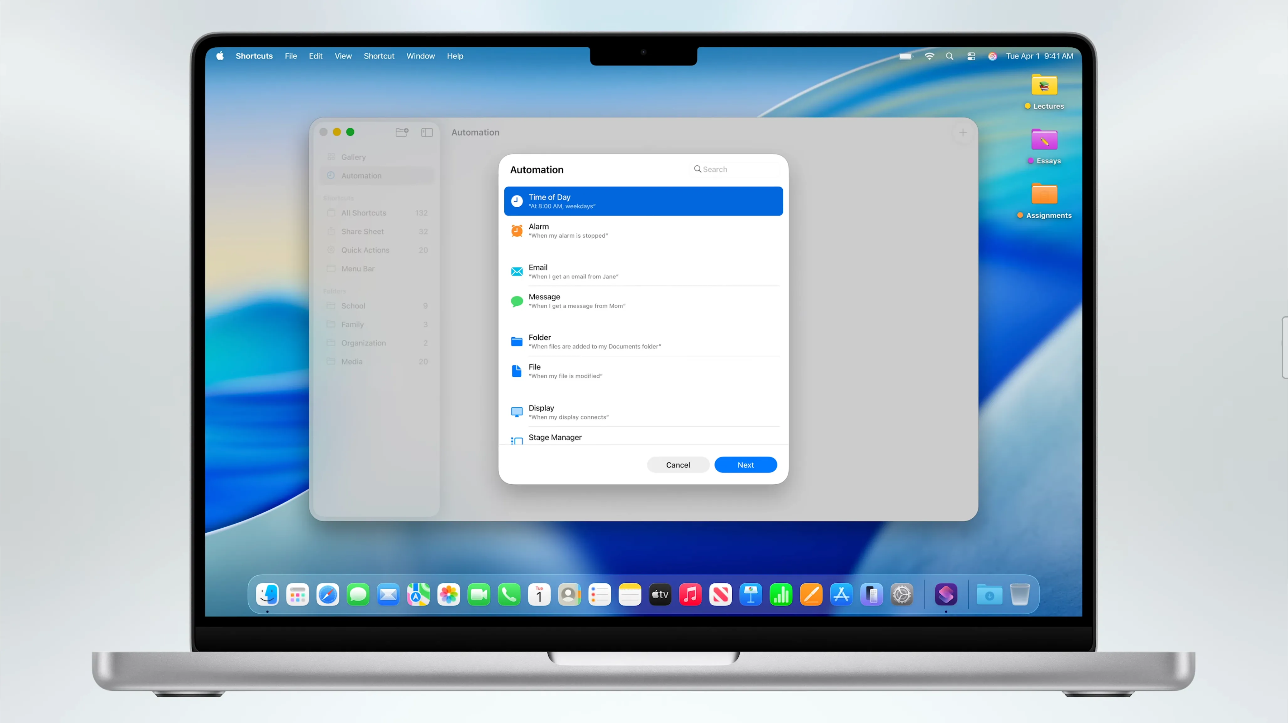 Các trình kích hoạt tự động hóa Shortcuts mới trên macOS 26 Tahoe