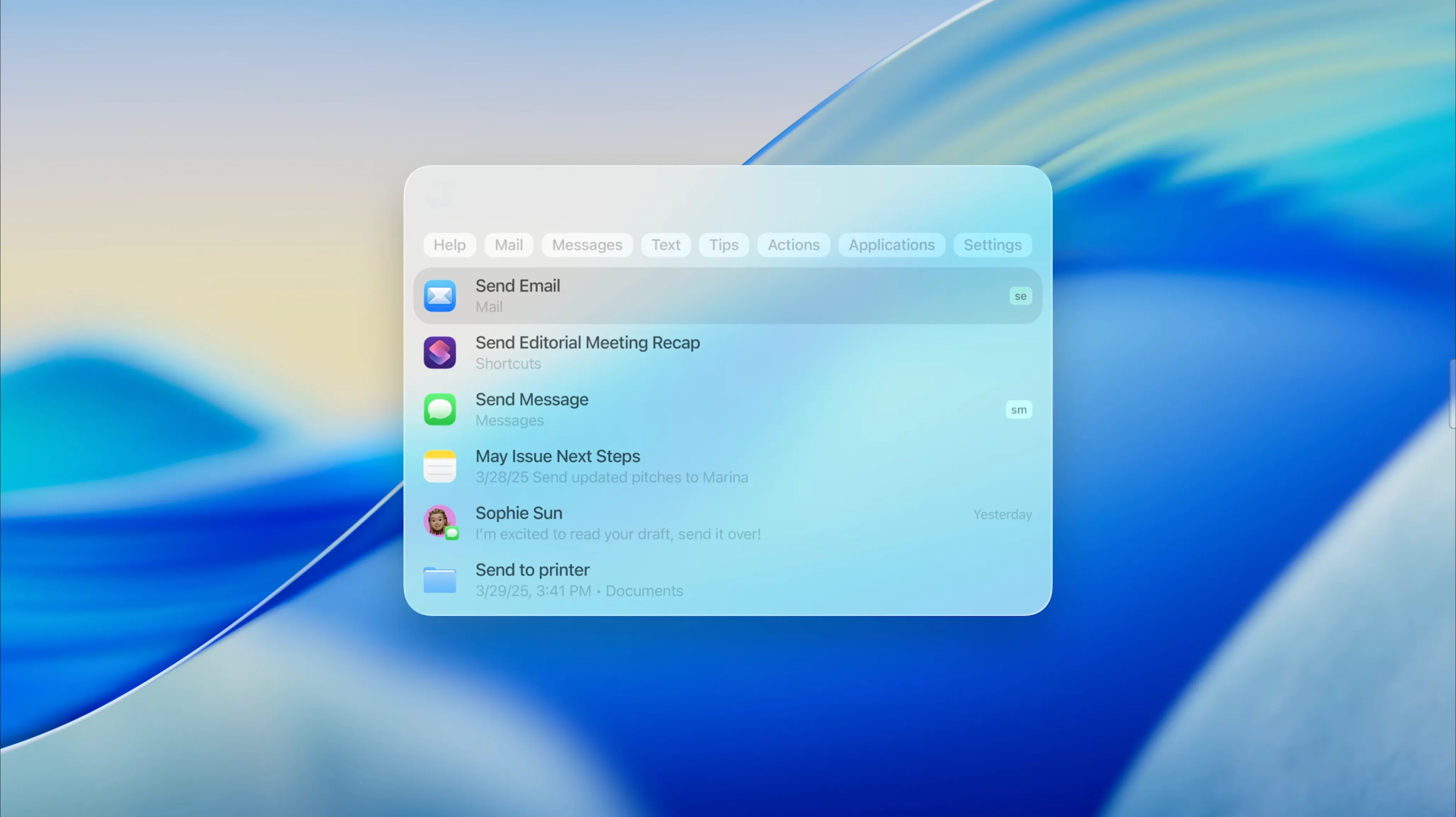 Cải tiến tìm kiếm Spotlight trên macOS 26 Tahoe