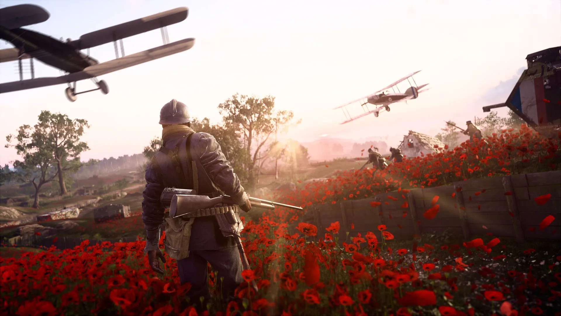 Cảnh chiến trường từ game Battlefield 1, minh chứng cho sự tiến bộ đáng kể về đồ họa game giữa các thế hệ.
