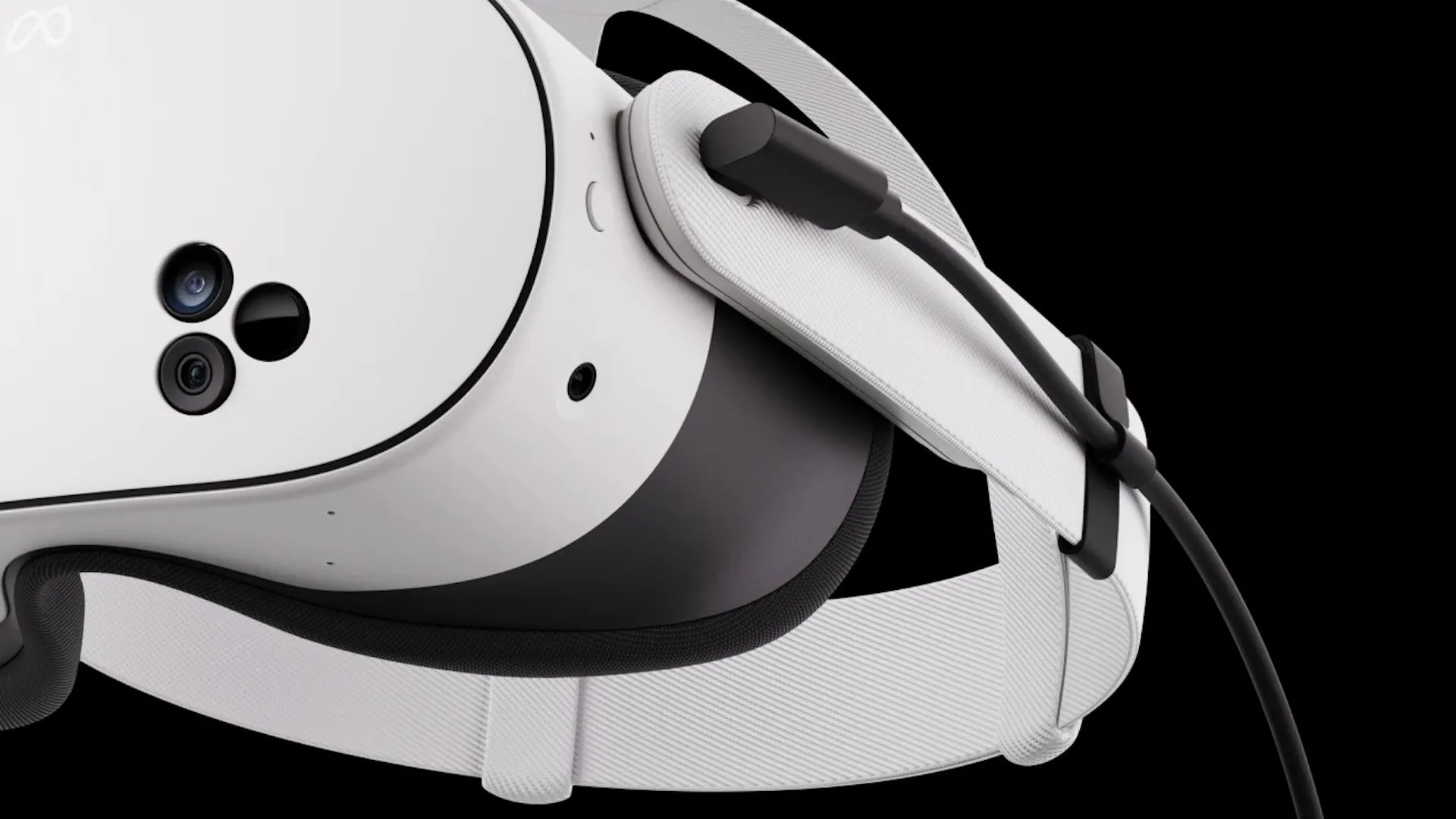 Cáp Link cắm vào Meta Quest 3S.