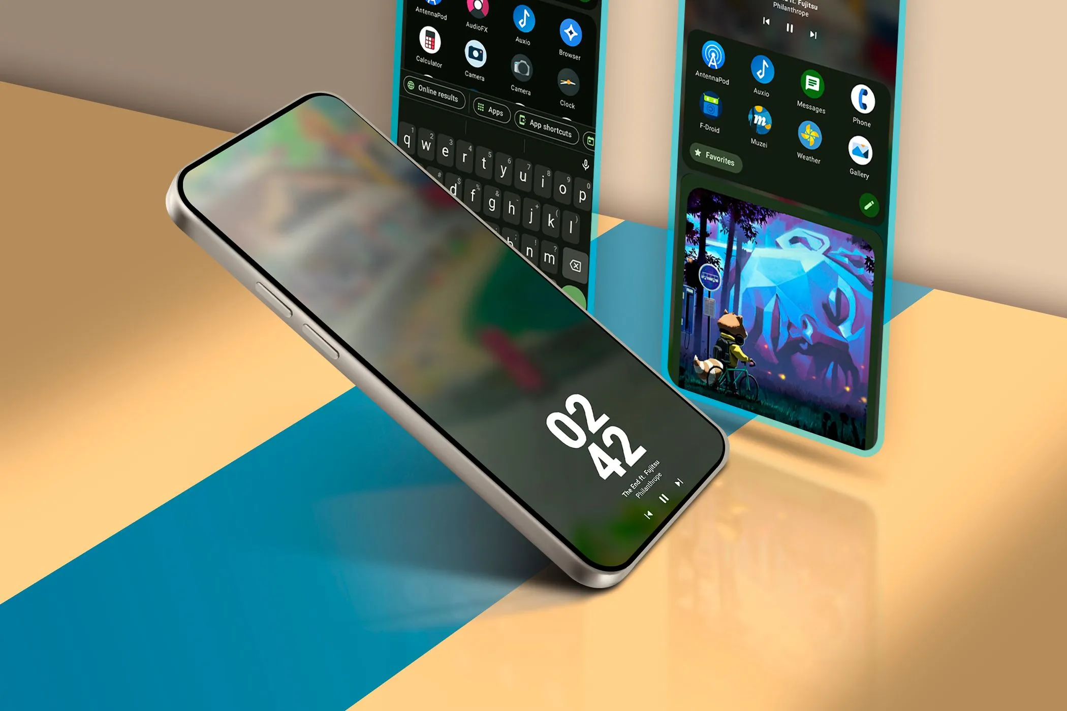 Chiếc điện thoại với màn hình tối giản, minh họa cho khả năng tùy biến và modding theo ý người dùng.