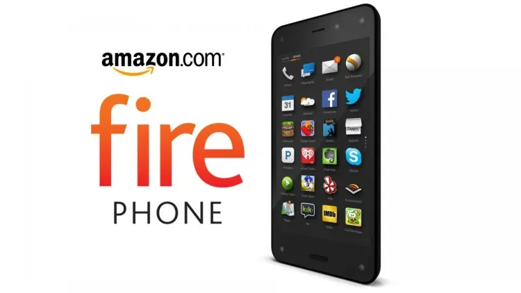 Điện thoại Amazon Fire Phone hiển thị giao diện Dynamic Perspective với hiệu ứng giả 3D dựa trên cử động đầu người dùng