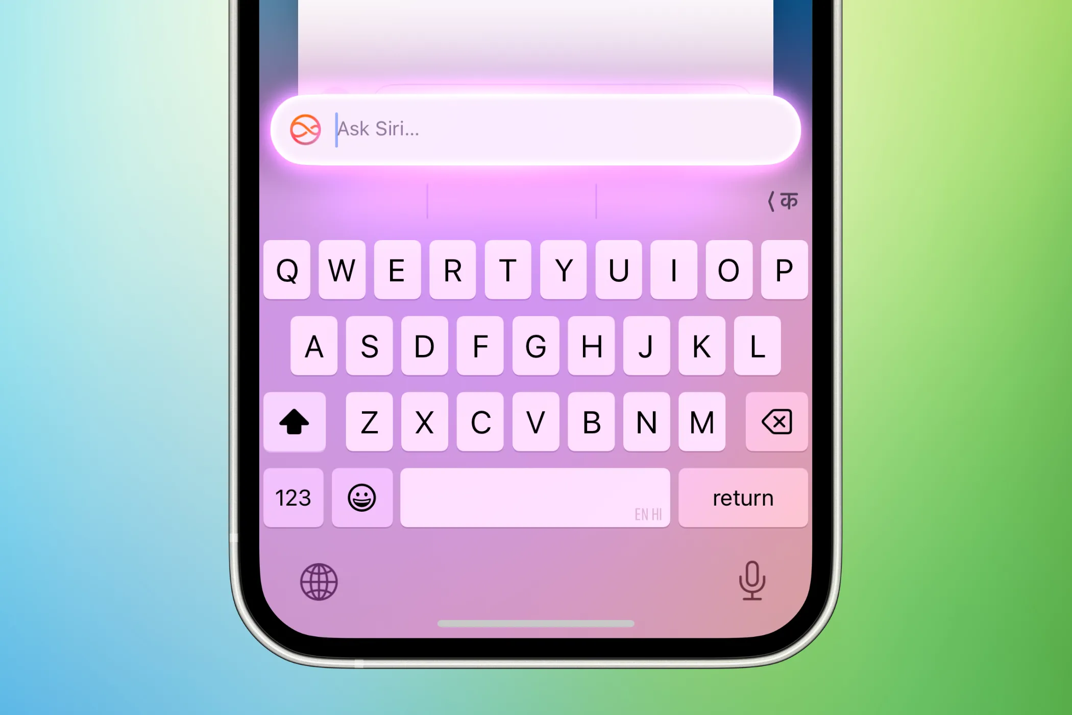Giao diện Gõ để nói chuyện với Siri (Type to Siri) trên iPhone.