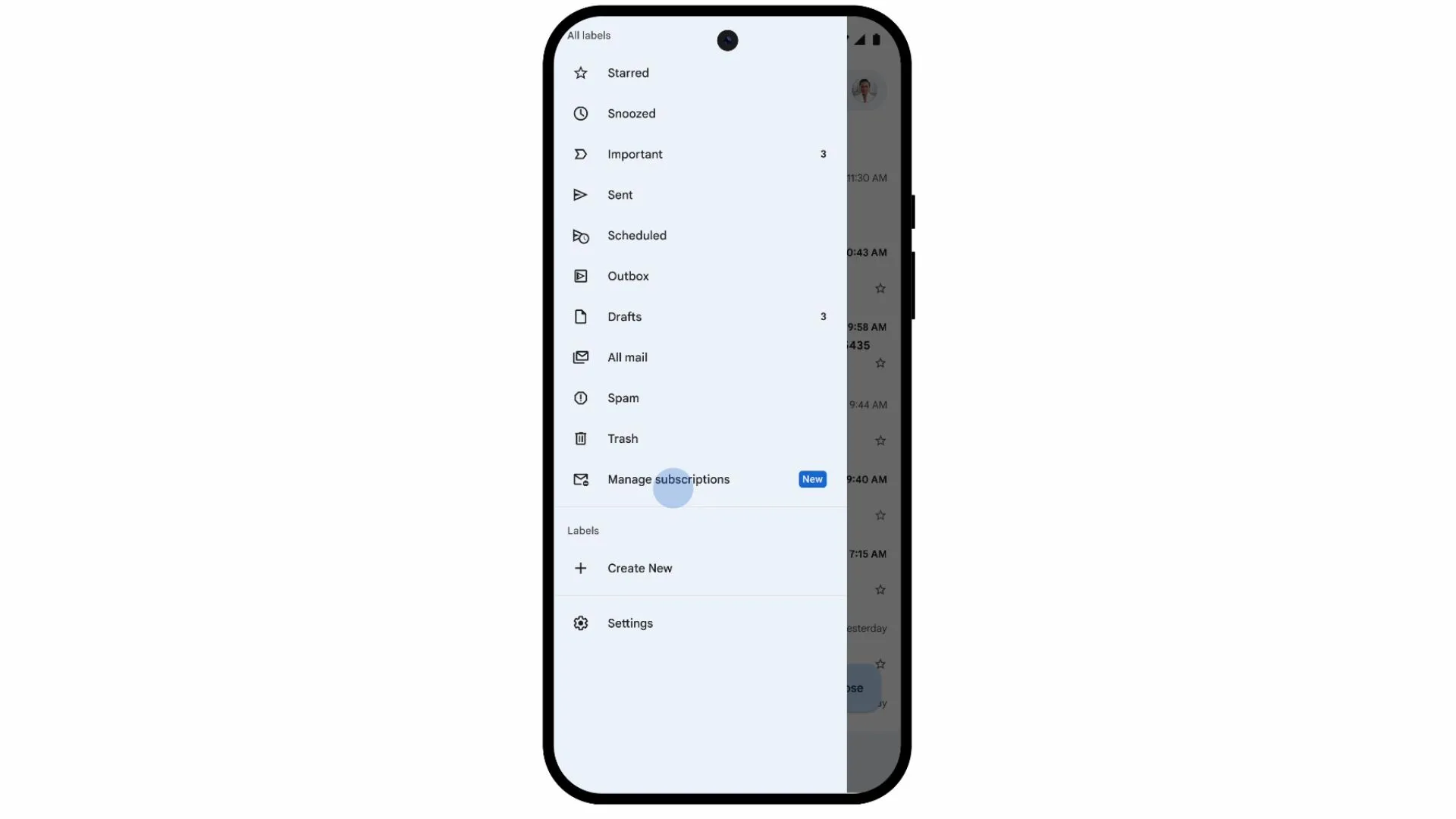 Giao diện tính năng "Quản lý đăng ký" mới trong Gmail hiển thị danh sách các bản tin và email quảng cáo, cùng tùy chọn hủy đăng ký nhanh chóng.