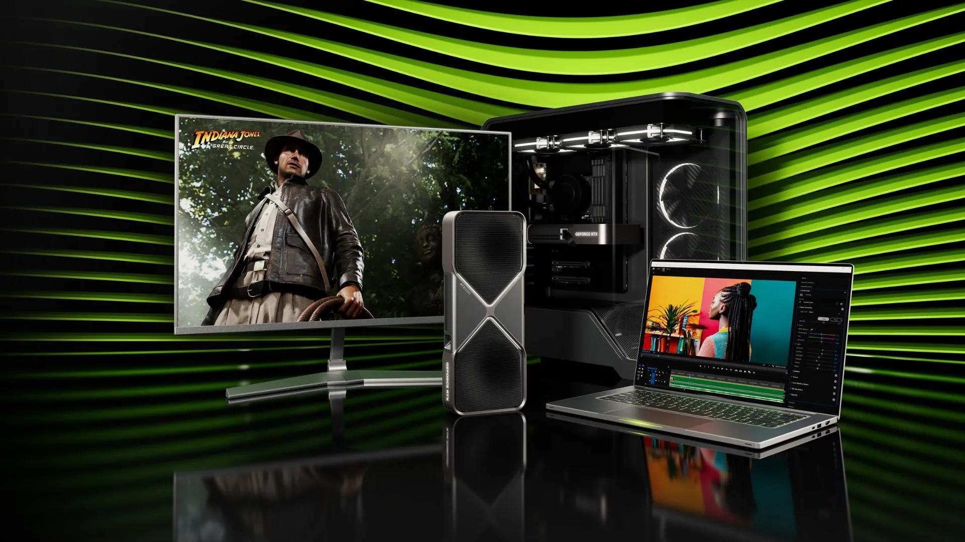 Hình ảnh quảng cáo của card đồ họa NVIDIA RTX 5090, đại diện cho dòng card đồ họa cao cấp.