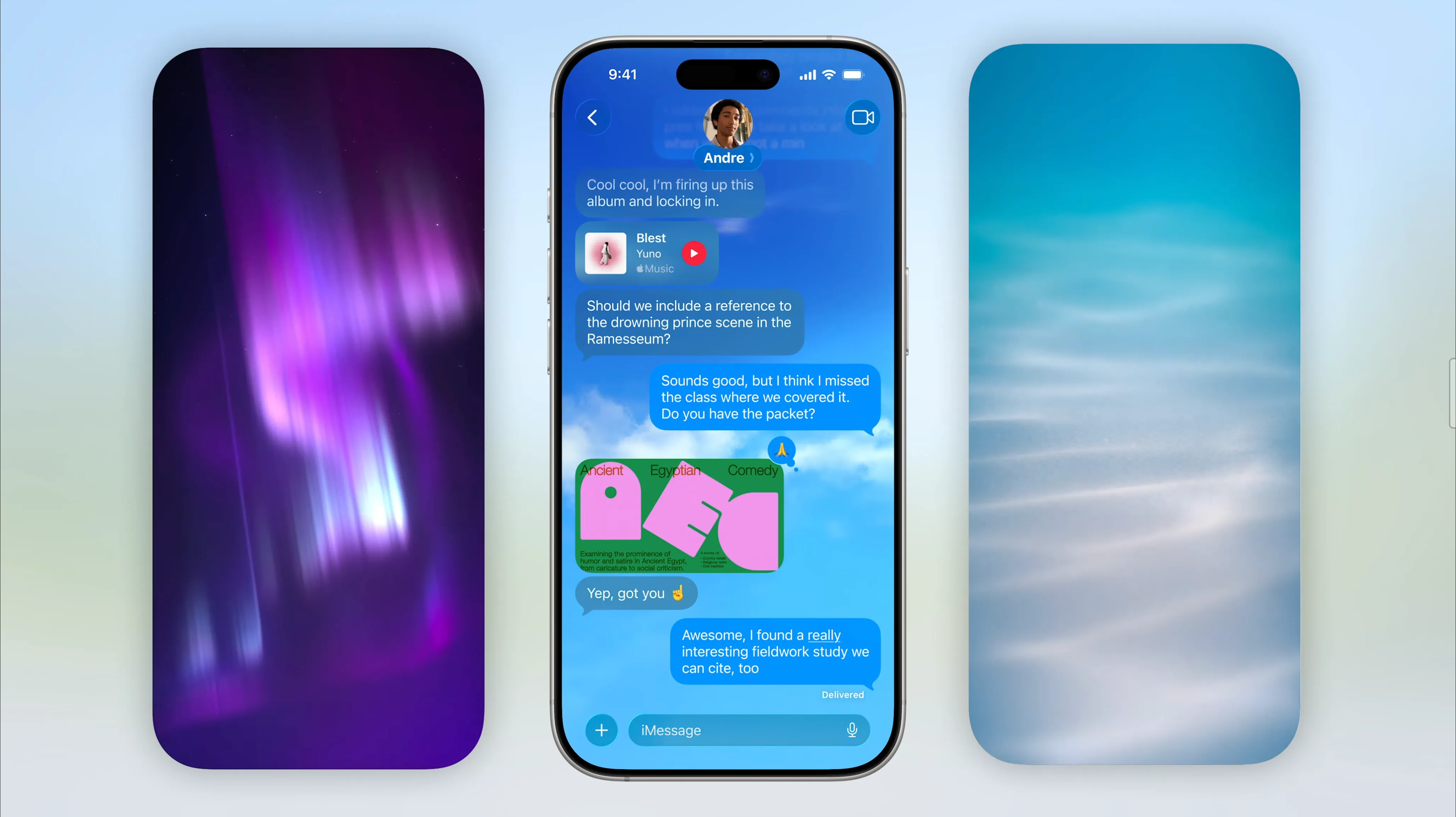 Hình nền Tin nhắn iOS 26.