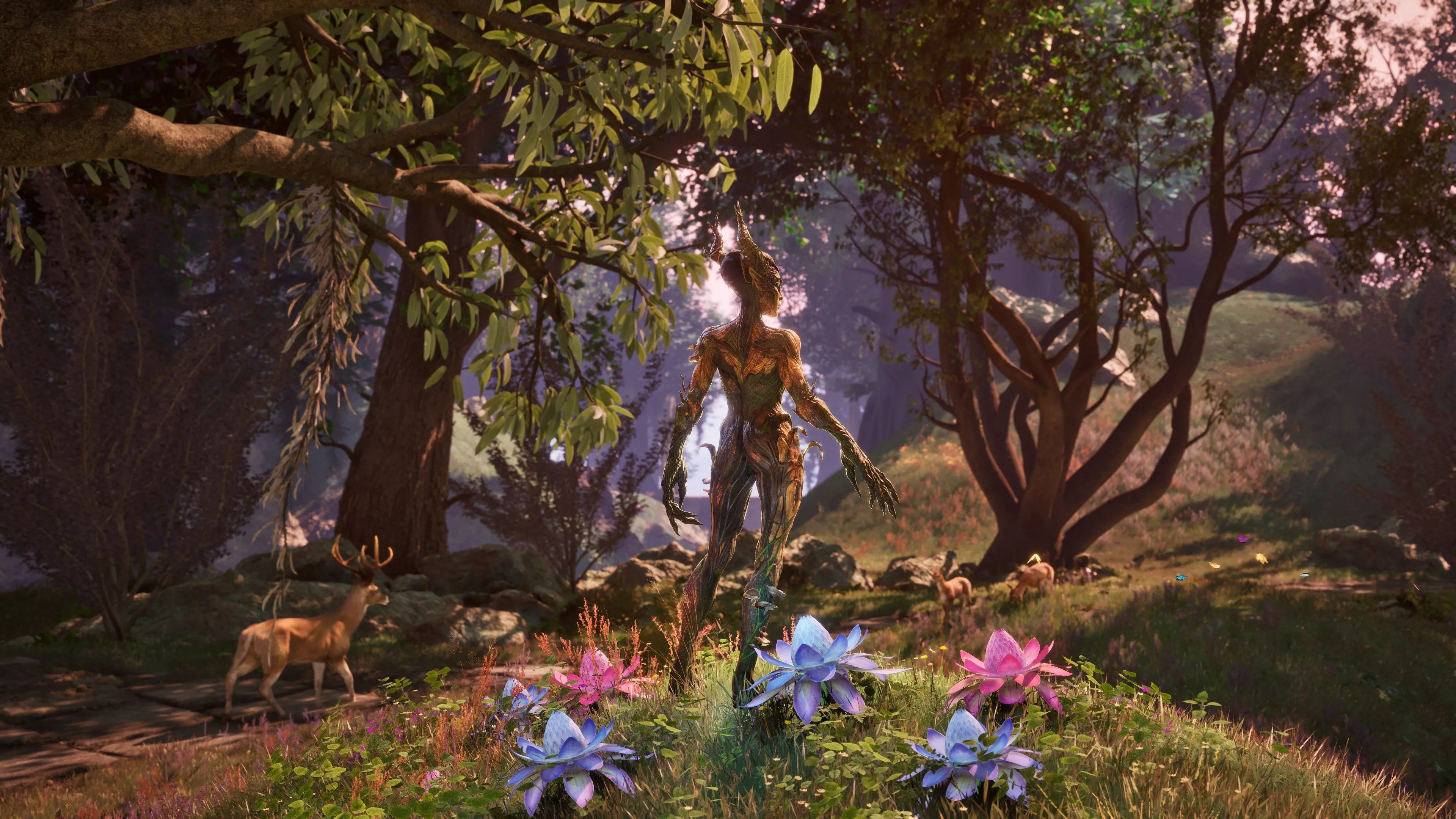 Khung cảnh trong game The Elder Scrolls IV: Oblivion Remastered với nhân vật đang khám phá thế giới mở rộng lớn.