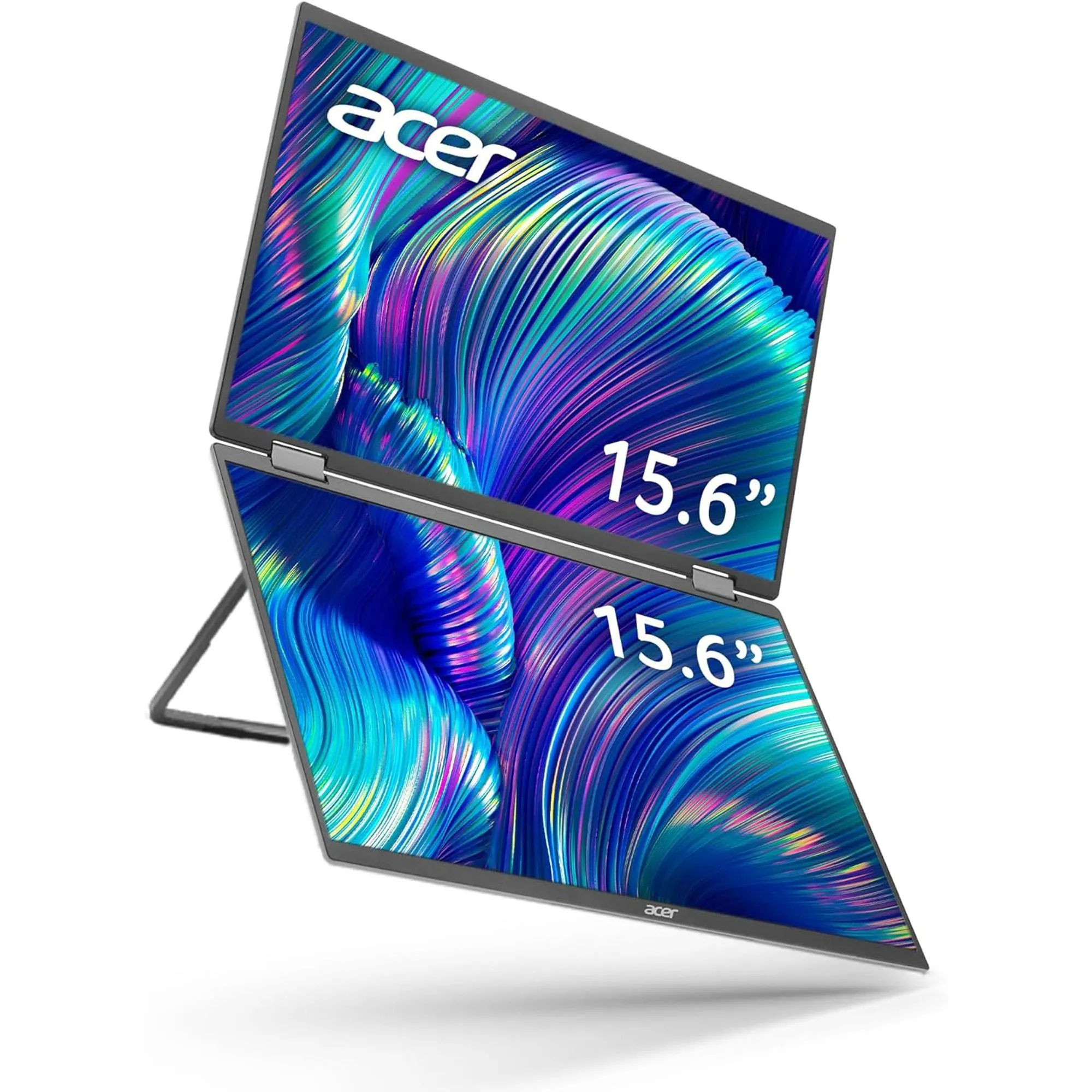 Màn hình di động kép Acer PD163Q với thiết kế gập gọn và hai màn hình 15.6 inch