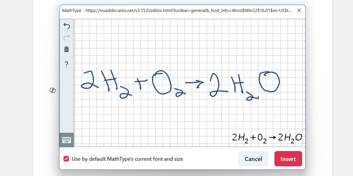 MathType add-in giúp chèn công thức toán học và hóa học phức tạp vào Word dễ dàng