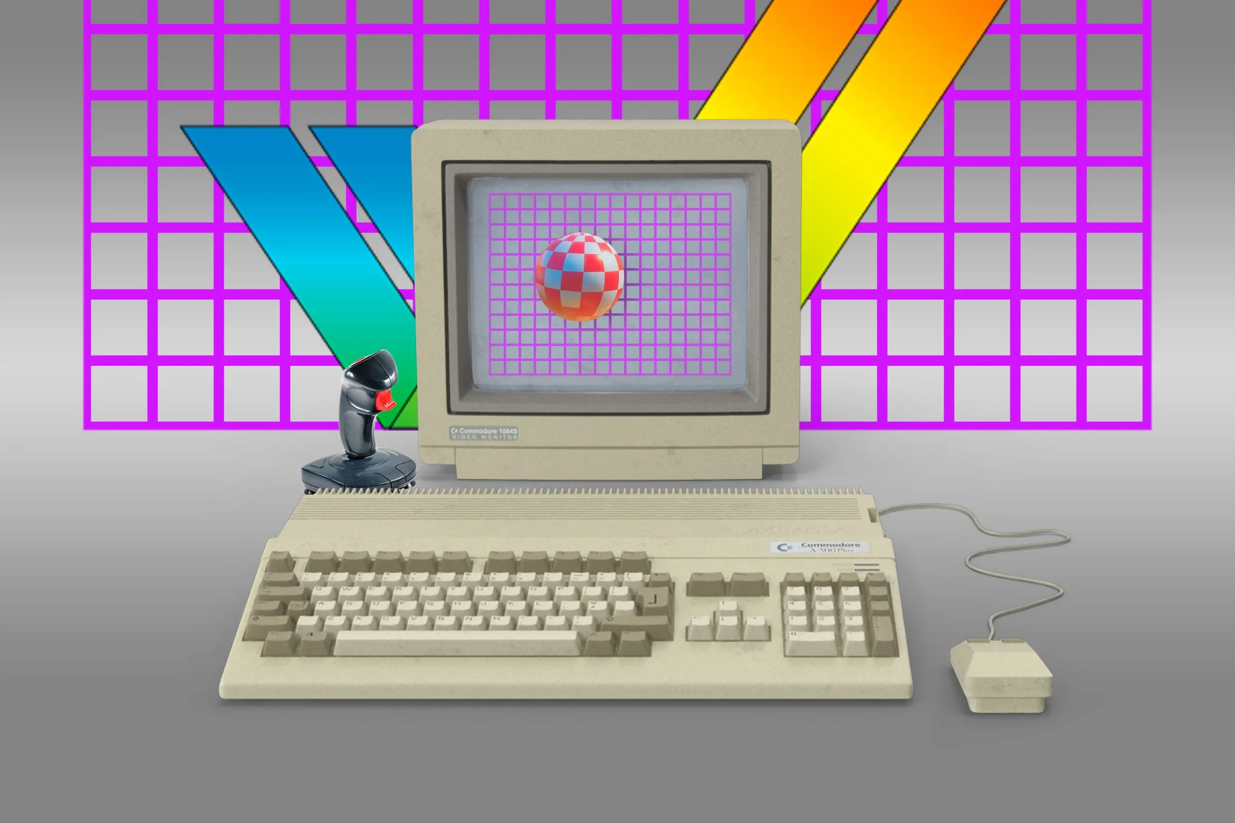 Máy tính Commodore Amiga 500 với chuột và joystick, đại diện cho những tựa game cổ điển từ thời thơ ấu dễ bị lãng quên.