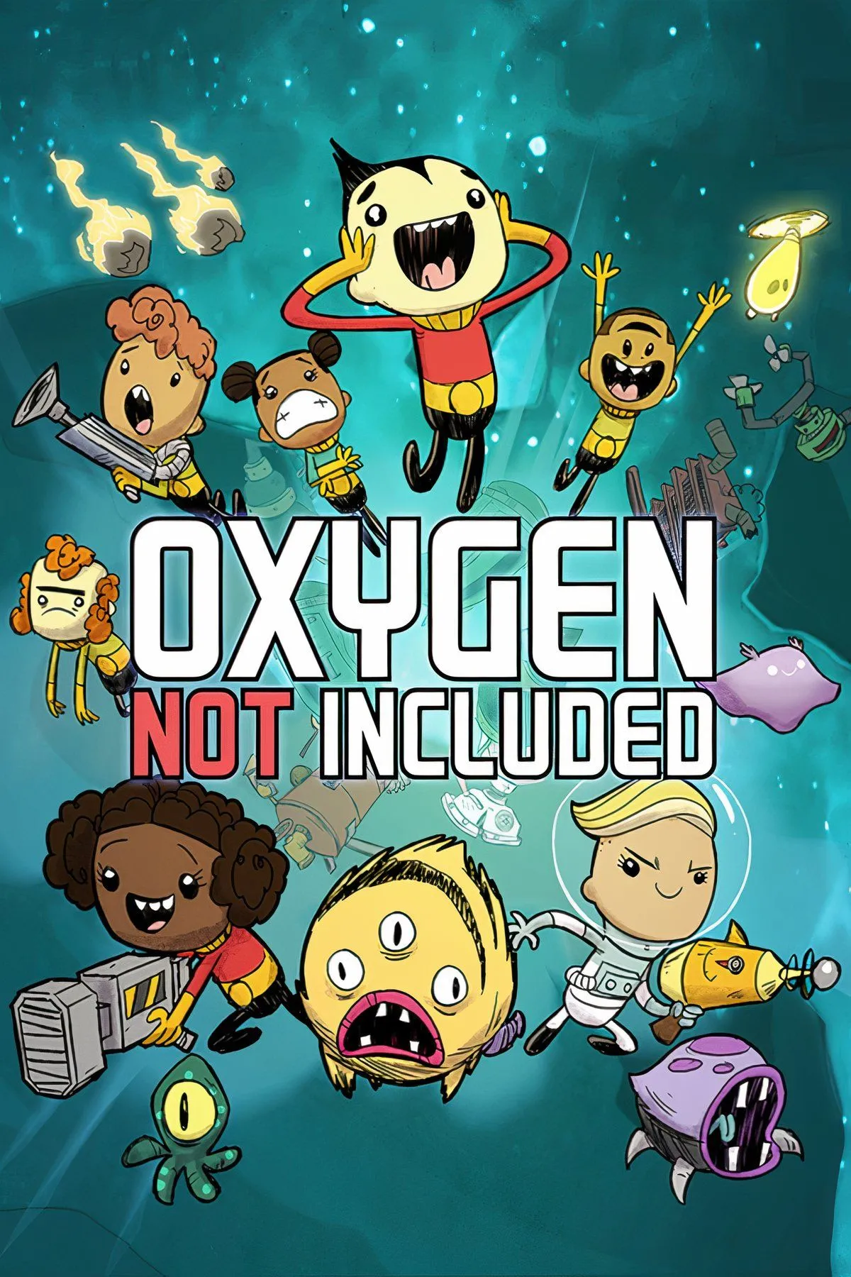 Quản lý thuộc địa và tài nguyên sống còn trên thiên thạch trong Oxygen Not Included.