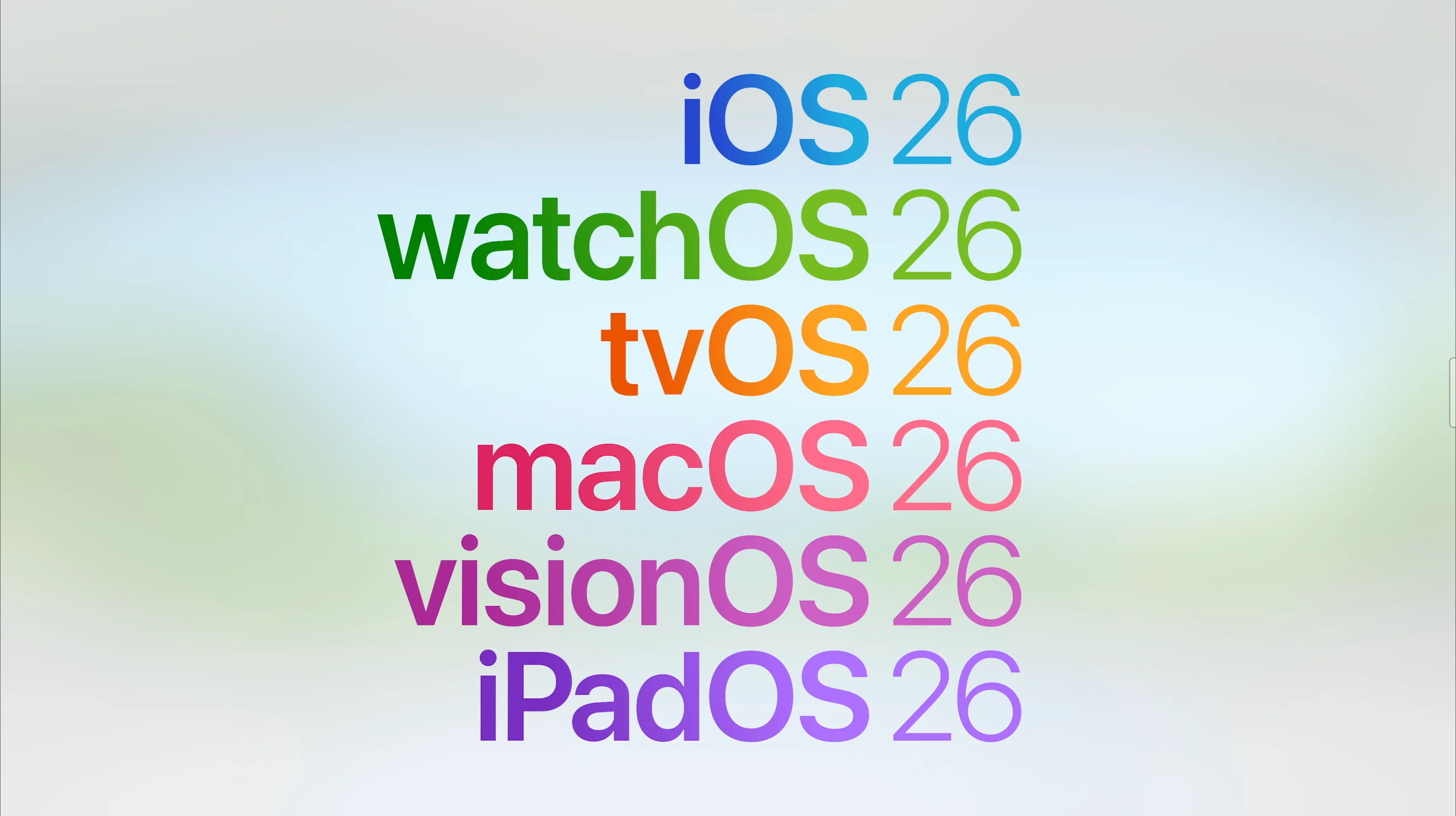 Quy ước đặt tên iOS 26 và macOS 26 của Apple.