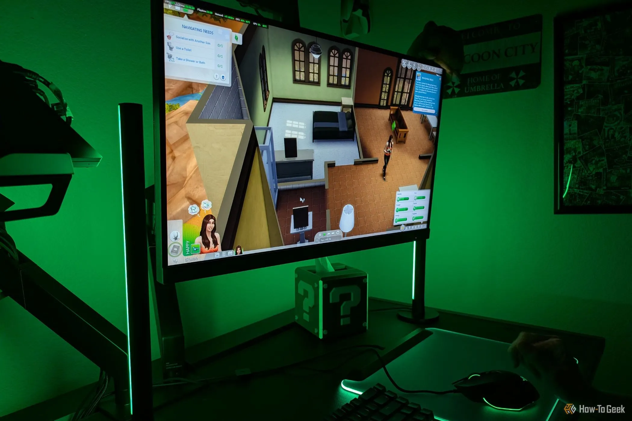 Razer Aether Light Bars thể hiện tâm trạng nhân vật trong game Sims 4