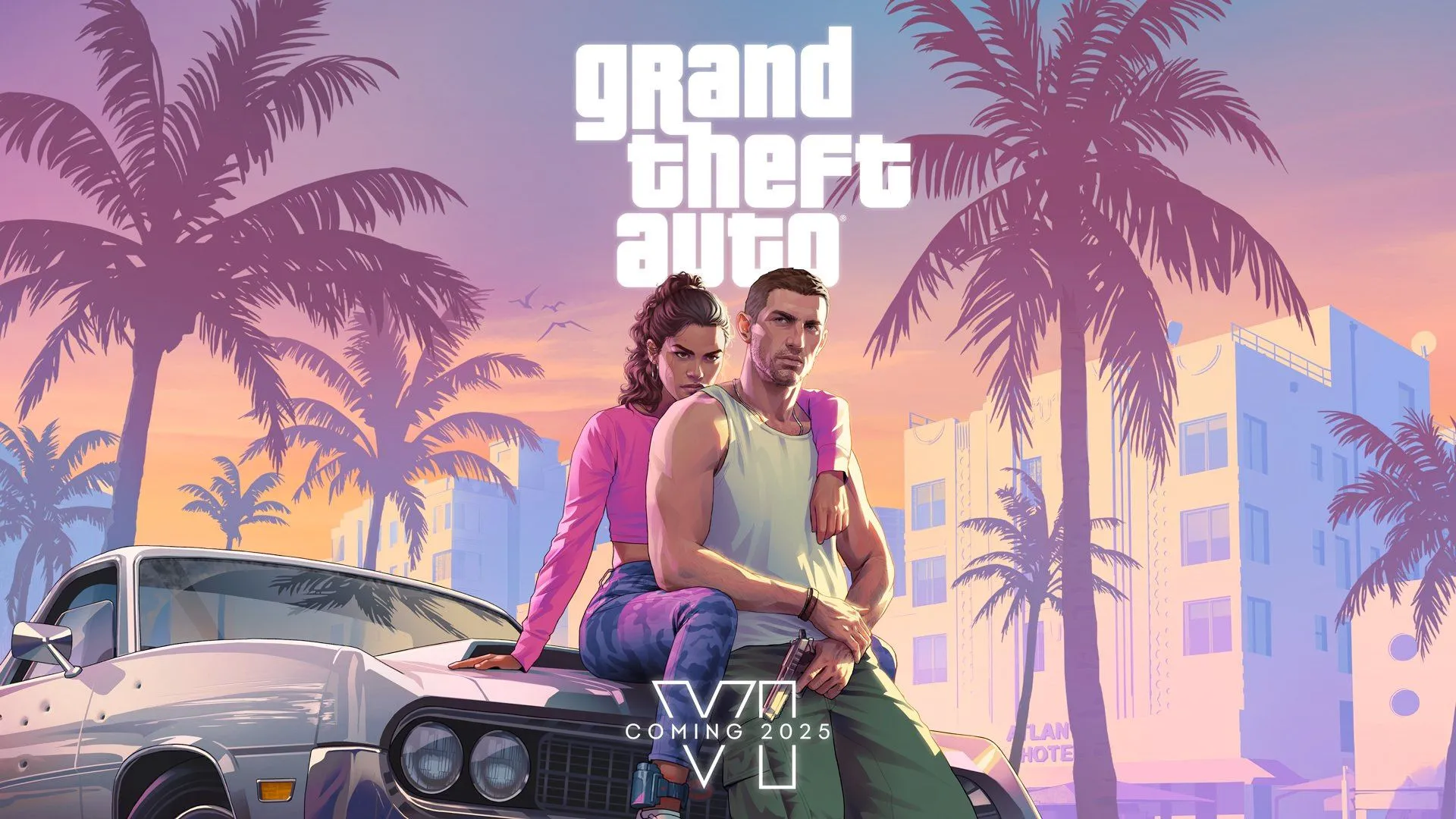 Tác phẩm nghệ thuật quảng bá của Grand Theft Auto 6, biểu tượng cho xu hướng tăng giá của các tựa game AAA mới.