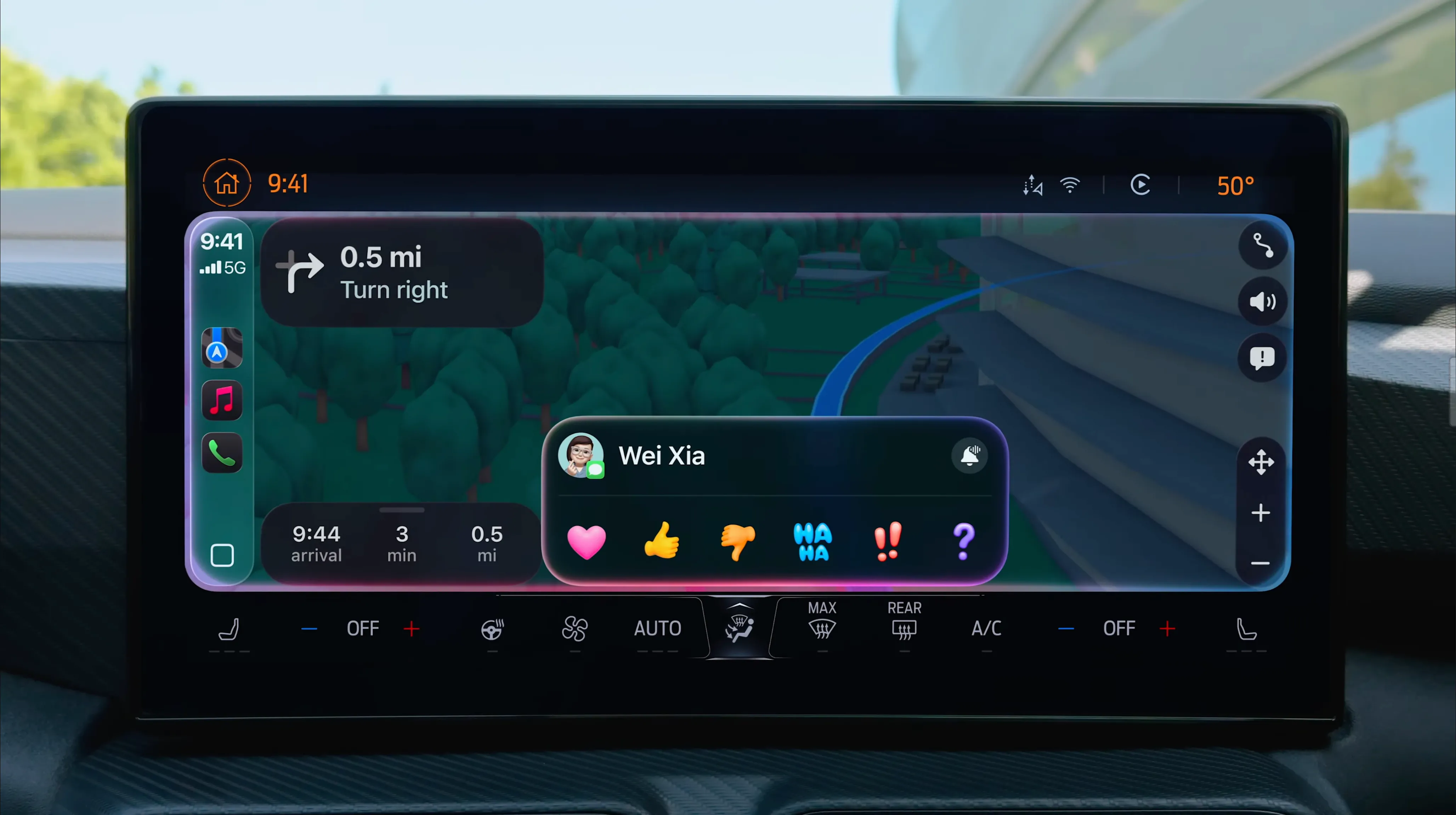 Tapbacks CarPlay của iOS 26.