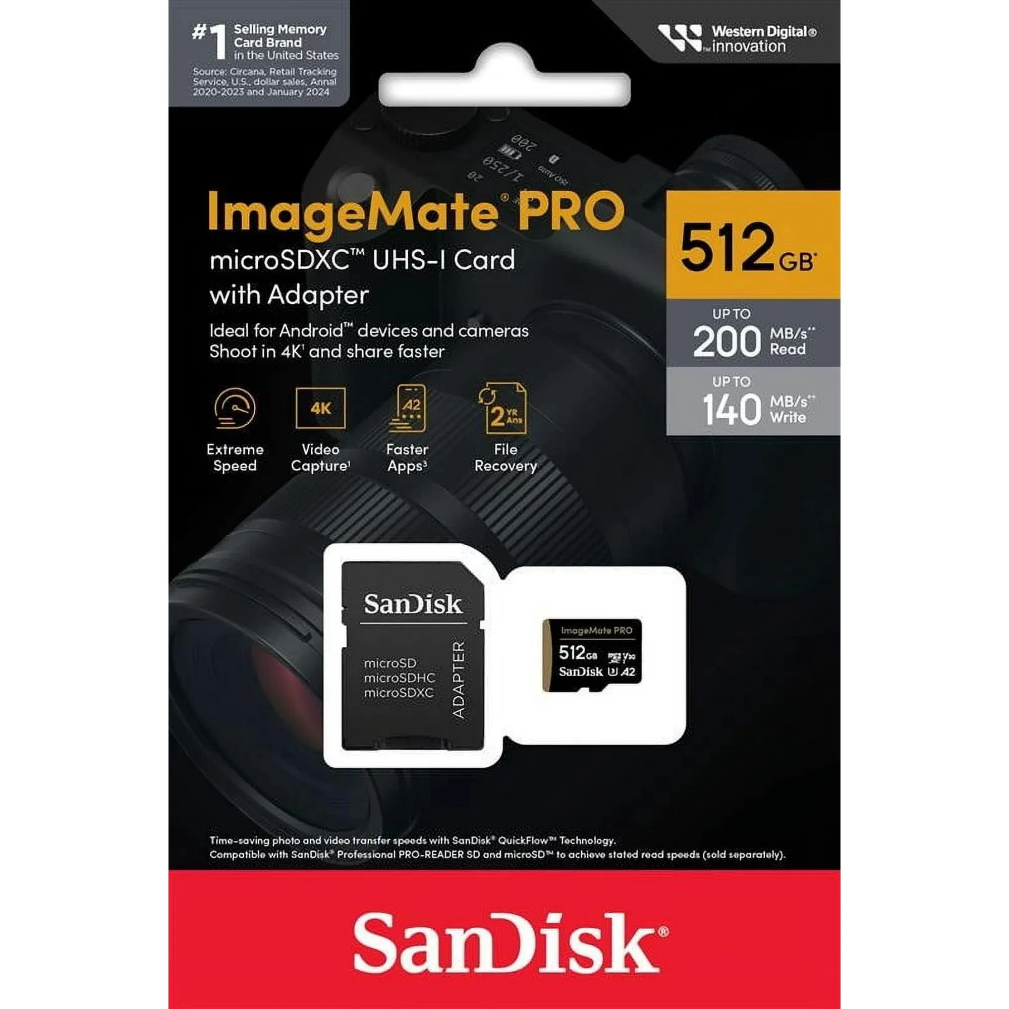 Thẻ nhớ SanDisk microSD 512GB ImageMate Pro