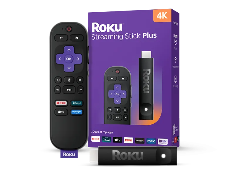 Thiết bị streaming Roku Streaming Stick Plus 4K nhỏ gọn