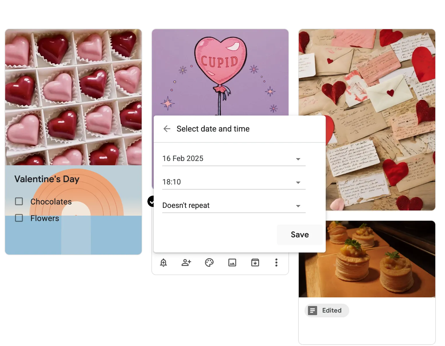 Thiết lập lời nhắc trực tiếp cho ghi chú trong Google Keep, tích hợp với hệ thống nhắc nhở của Google.