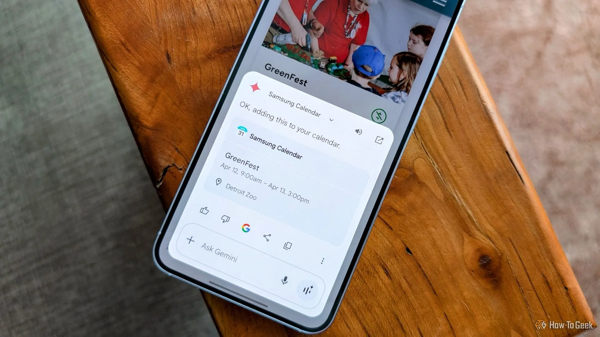 Trợ lý ảo Google Gemini hoạt động trên Galaxy S25.