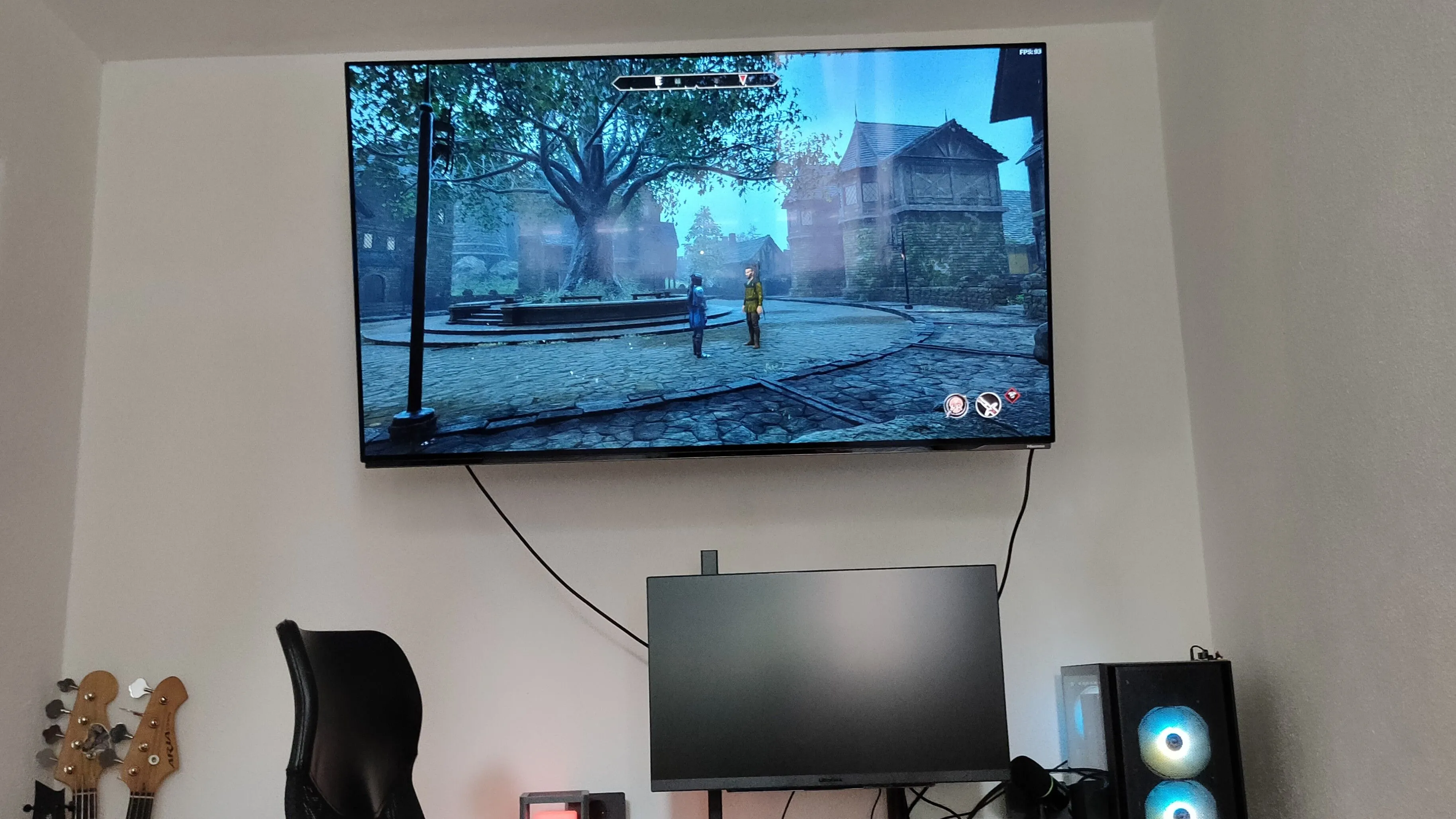 TV OLED Hisense 55A85K 55 inch 4K 120Hz kết nối PC, hiển thị game The Elder Scrolls IV.