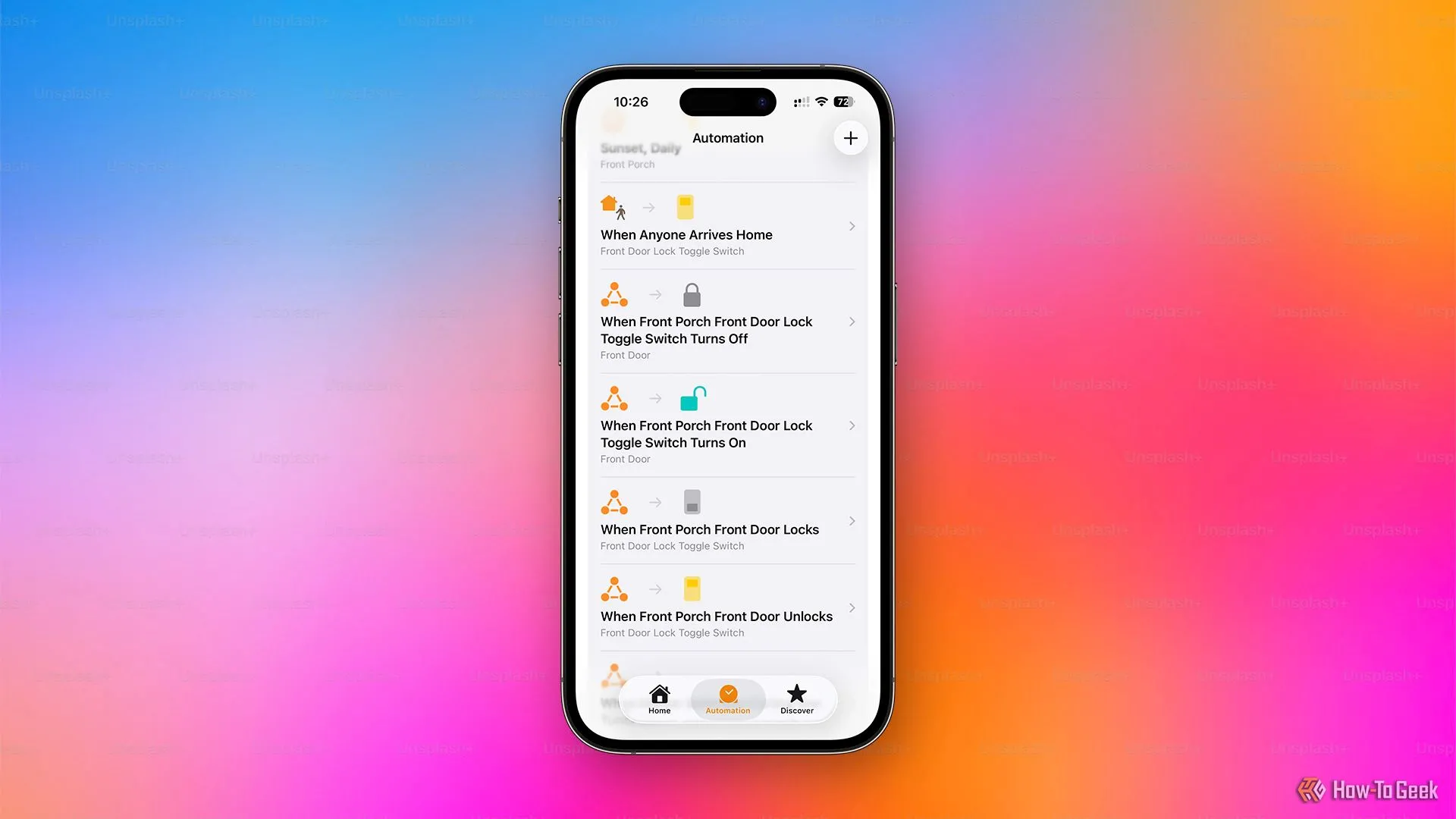 Ứng dụng Apple HomeKit hiển thị các tự động hóa phức tạp để mở khóa cửa