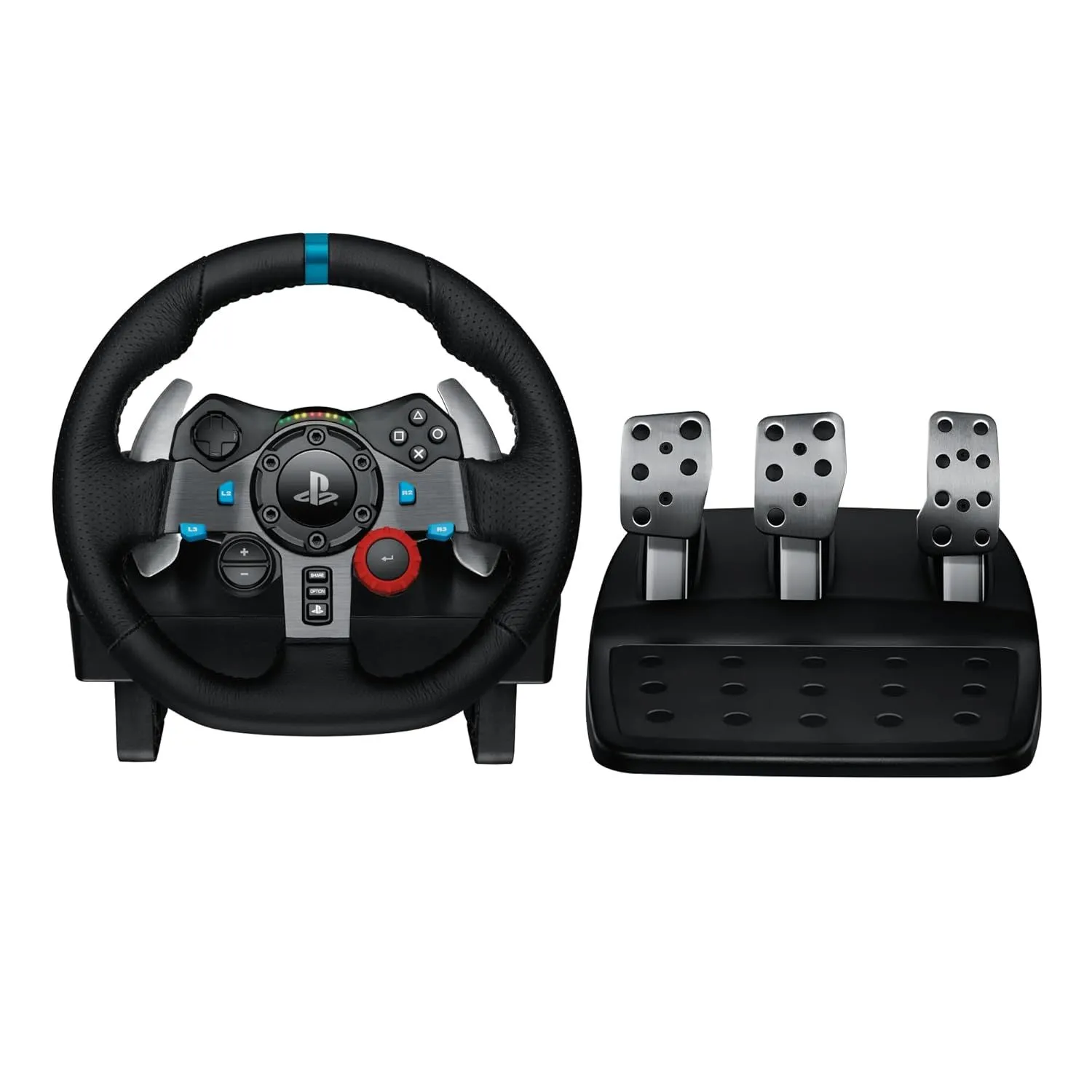 Vô lăng Logitech G29 Driving Force và bộ bàn đạp đi kèm, thiết bị đua xe mô phỏng đáng tin cậy.