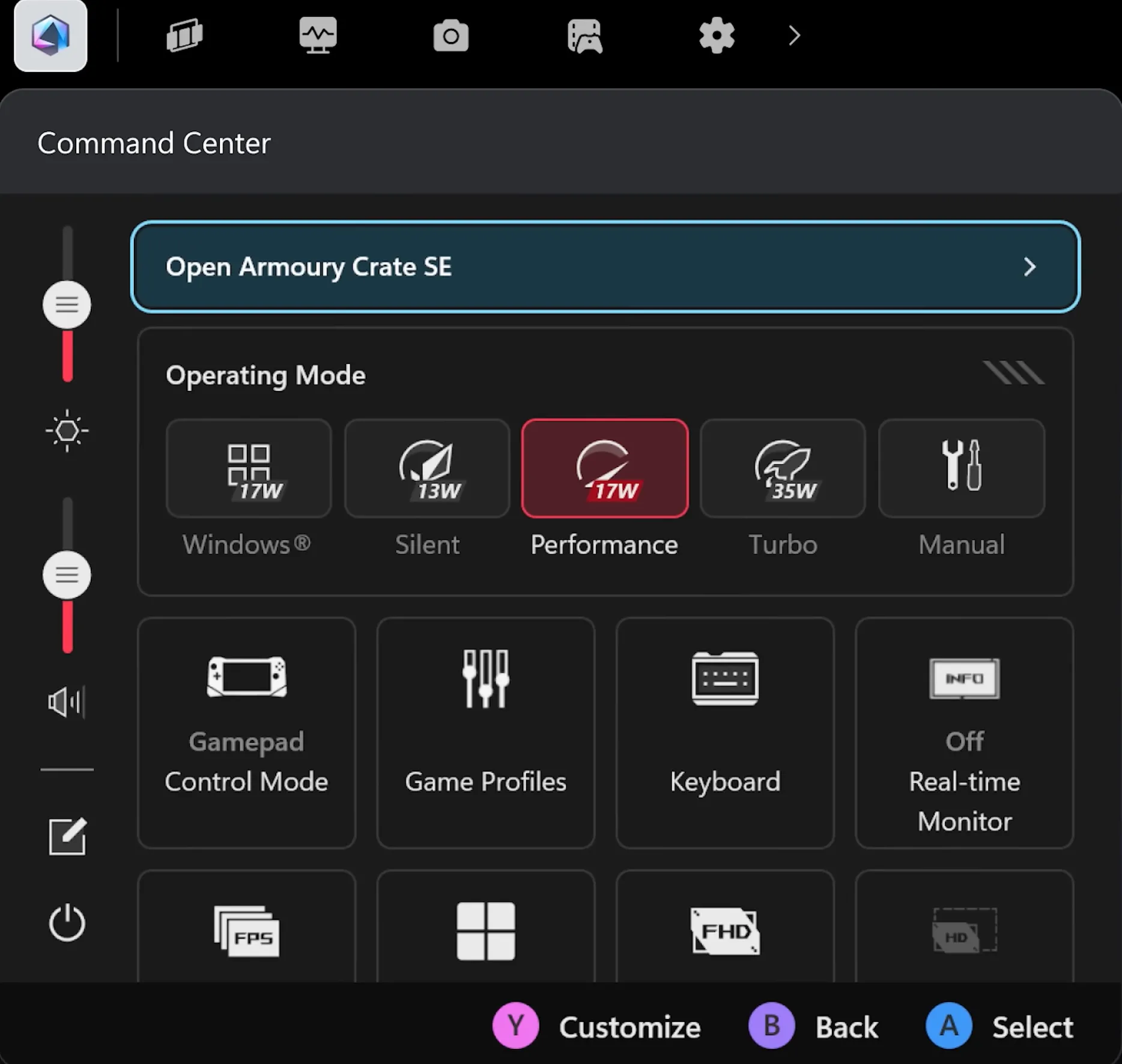 Xbox Game Bar được thiết kế lại, hiển thị widget ASUS Armoury Crate, cho phép game thủ điều chỉnh cài đặt và theo dõi hiệu suất trực tiếp trong game trên Windows.