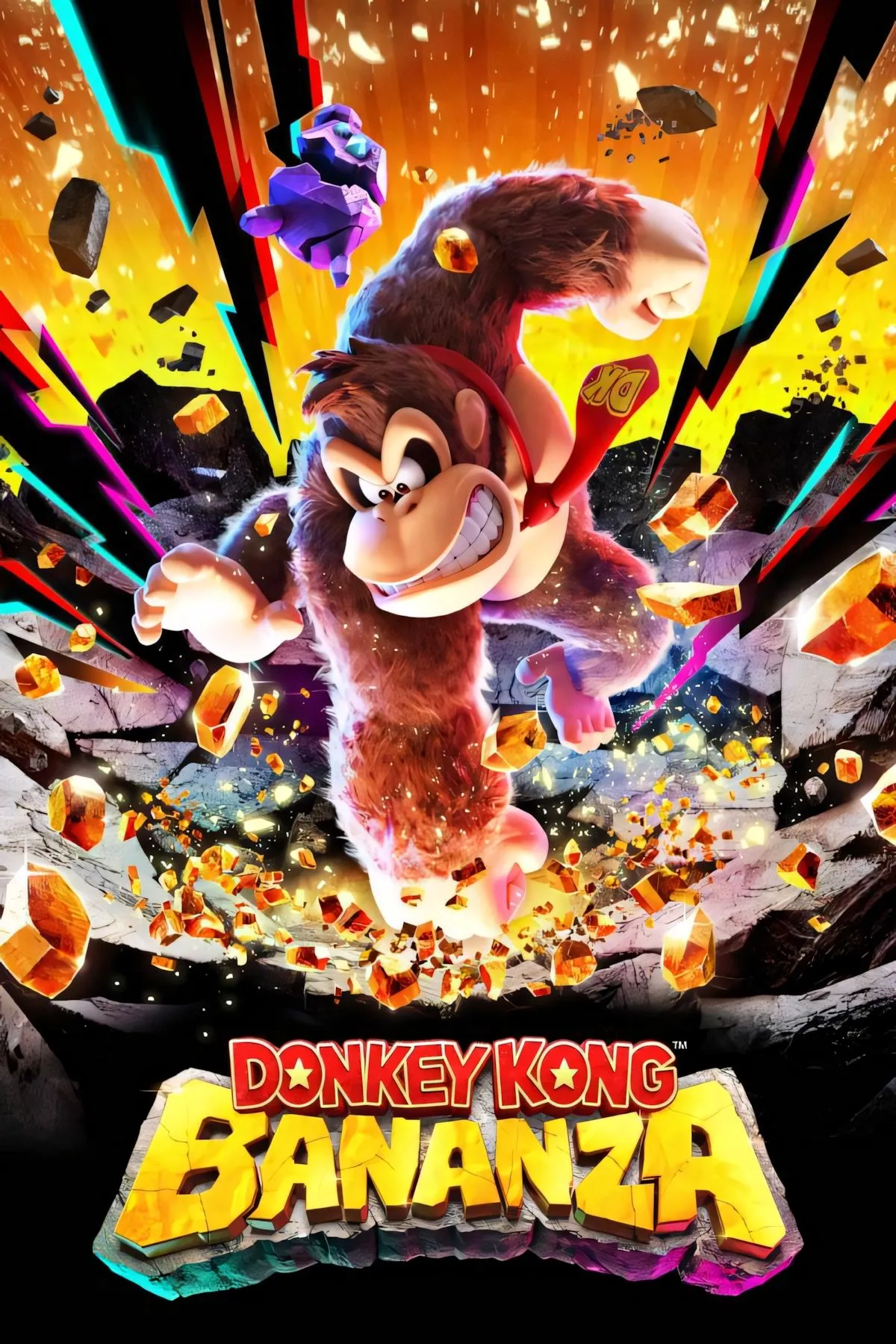 Ảnh bìa trò chơi Donkey Kong Bananza, tựa game độc quyền của Switch 2.