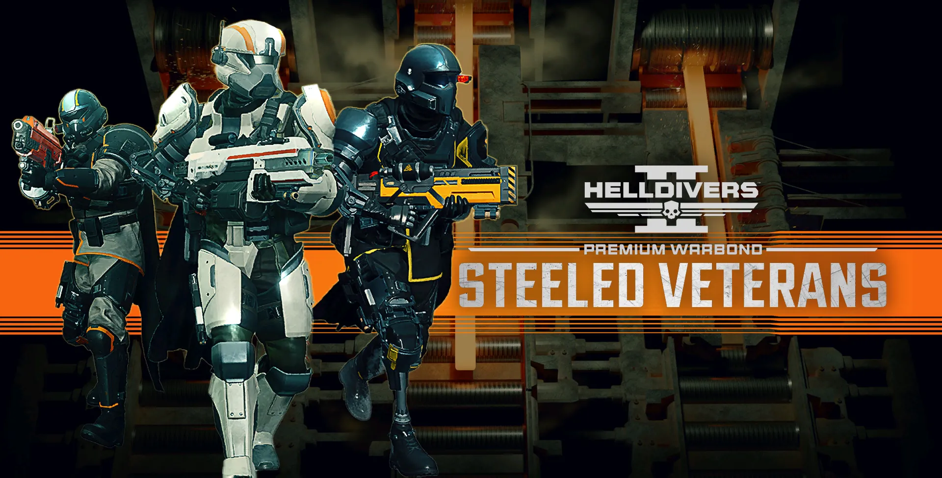 Ảnh bìa Warbond The Steeled Veterans từ game Helldivers 2.