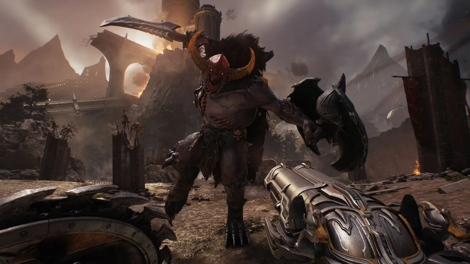 Ảnh chụp màn hình game DOOM: The Dark Ages, một tựa game hoạt động tốt với undervolt GPU mức cao