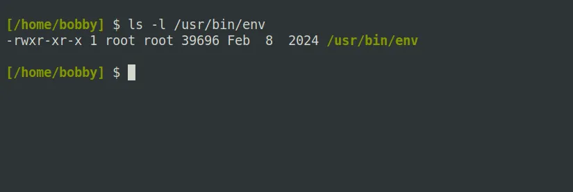 Ảnh chụp màn hình Kết quả lệnh ls -l trên Linux hiển thị chi tiết quyền hạn, chủ sở hữu, nhóm, kích thước và thời gian sửa đổi của một tệp tin.