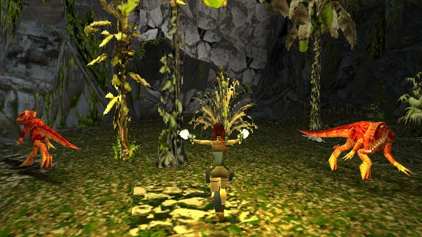 Ảnh chụp màn hình trò chơi hành động OpenLara, một tựa game kinh điển có thể trải nghiệm trên trình duyệt.