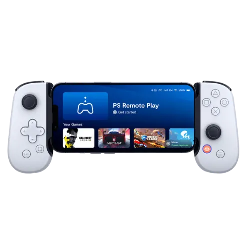 Backbone One PlayStation Edition cho Android hiển thị ứng dụng Backbone, giao diện điều khiển game trên di động.