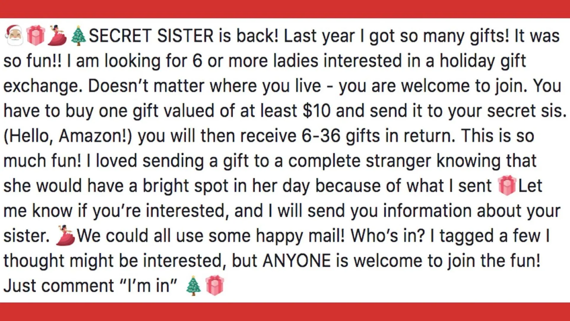 Bài đăng lừa đảo &quot;Secret Sister&quot; trên Facebook, cảnh báo lừa đảo mạng xã hội