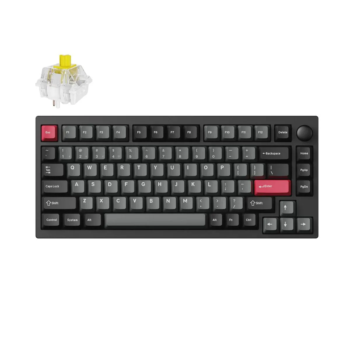 Bàn phím cơ Keychron Lemokey P1 Pro Carbon Black với switch Banana