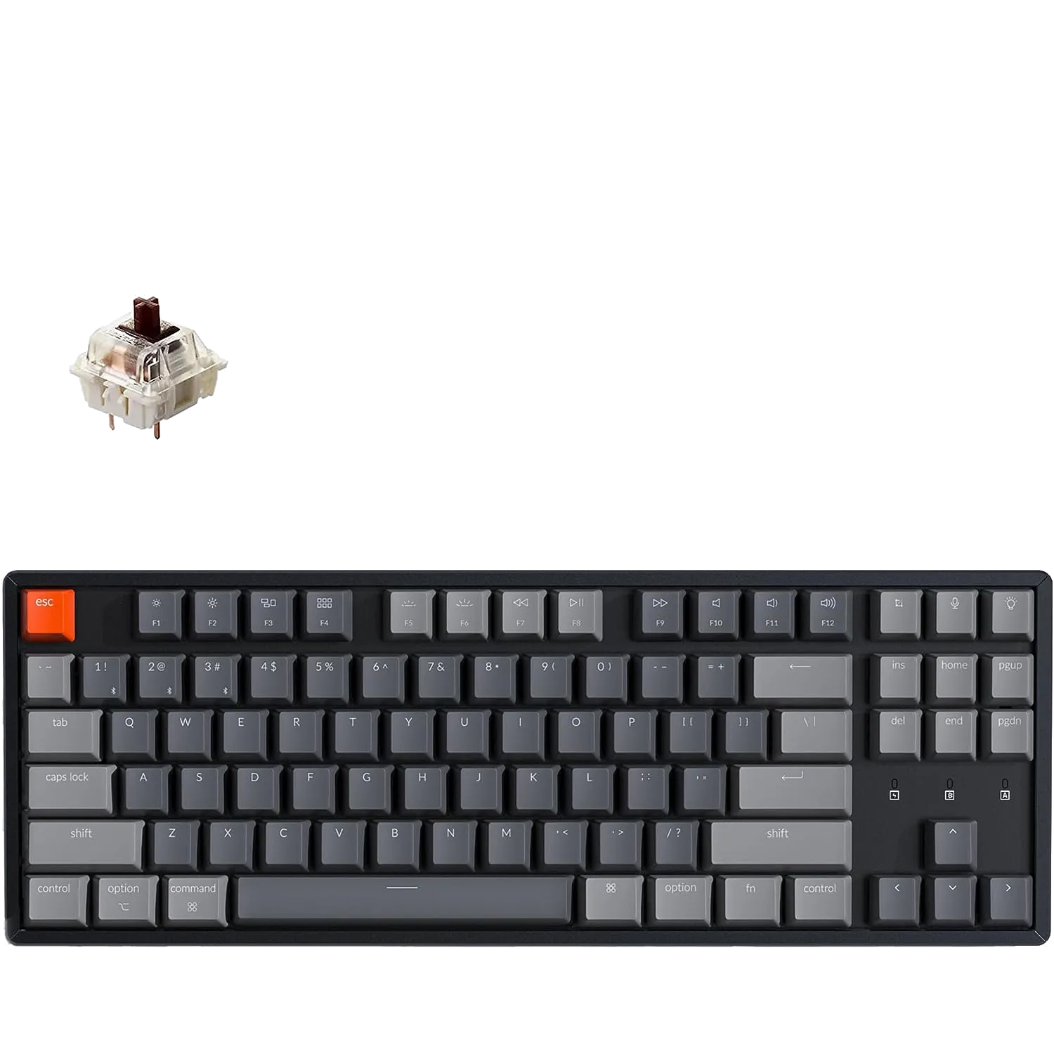 Bàn phím cơ không dây Keychron K8 Tenkeyless, một lựa chọn phổ biến cho người dùng máy tính