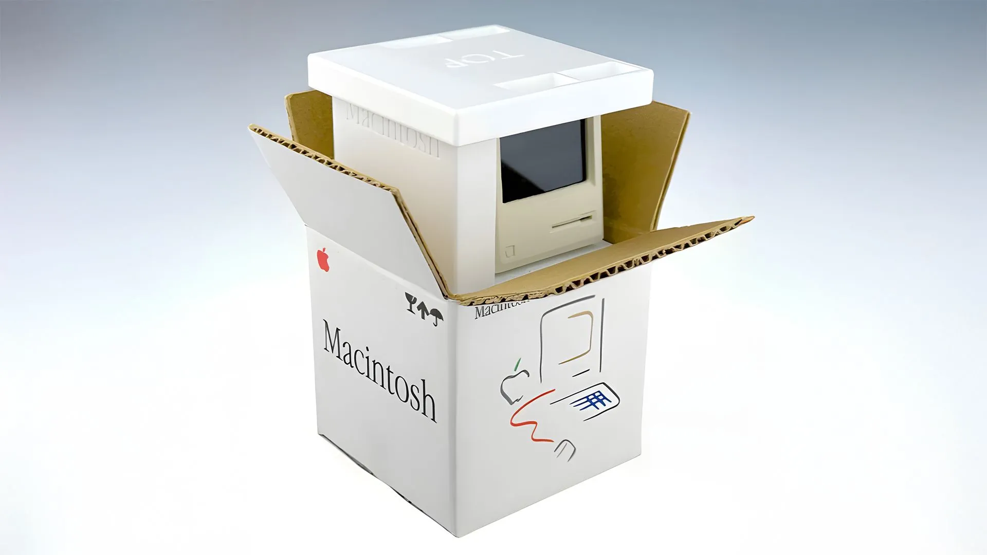 Bản sao máy tính Macintosh tí hon, có kích thước chỉ bằng ngón tay cái