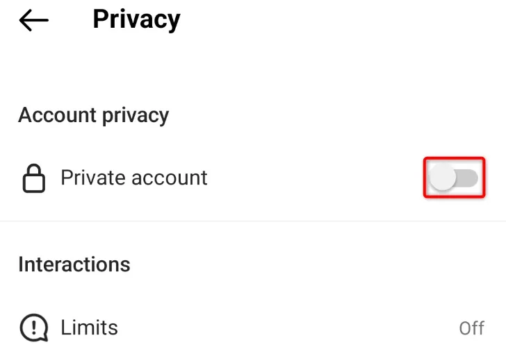Bật chế độ Tài khoản riêng tư trên Instagram