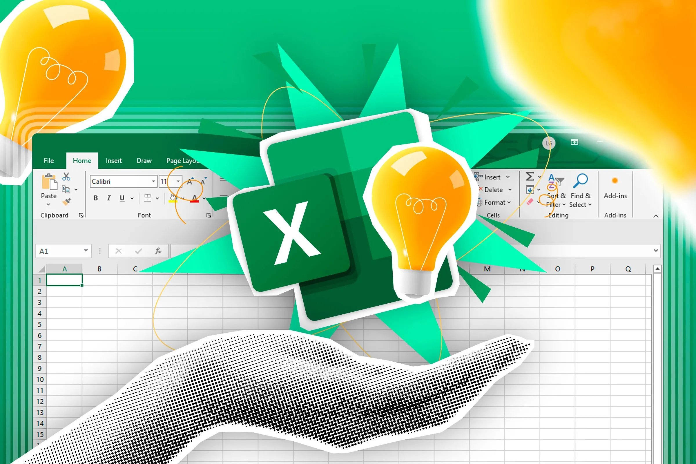 Biểu tượng Excel và ý tưởng cải thiện hiệu suất bảng tính