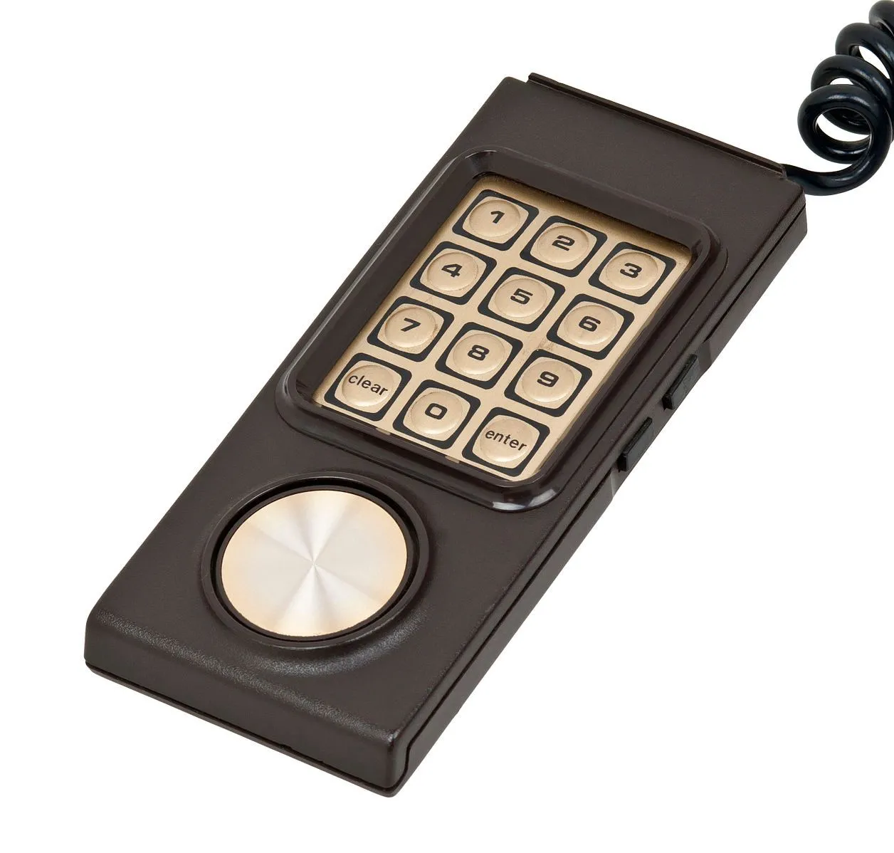 Bộ điều khiển Intellivision với đĩa định hướng và bàn phím số.