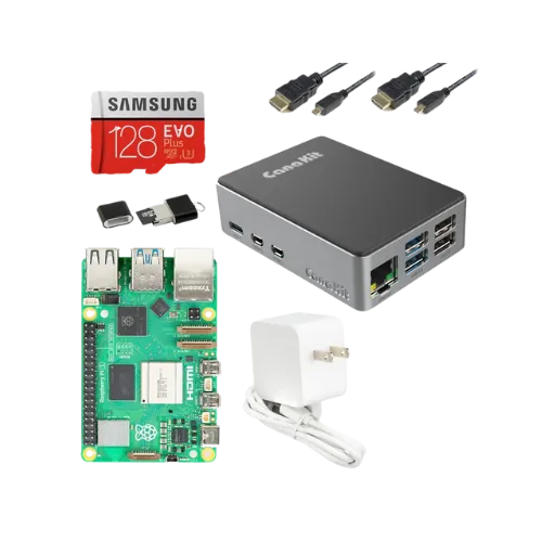 Bộ khởi động Raspberry Pi 4 CanaKit với các linh kiện cần thiết