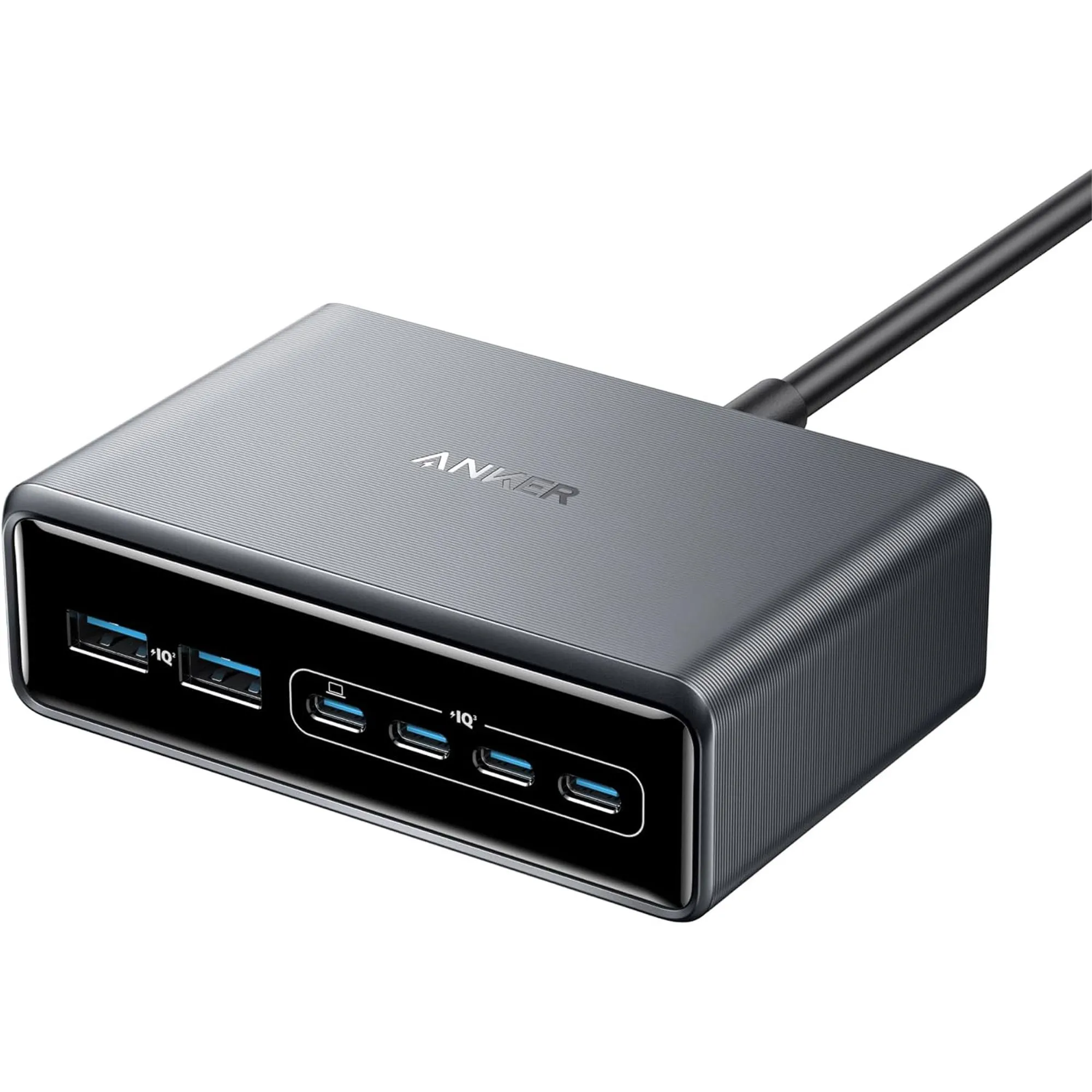 Bộ sạc đa cổng Anker Prime 6-in-1 200W USB-C màu đen