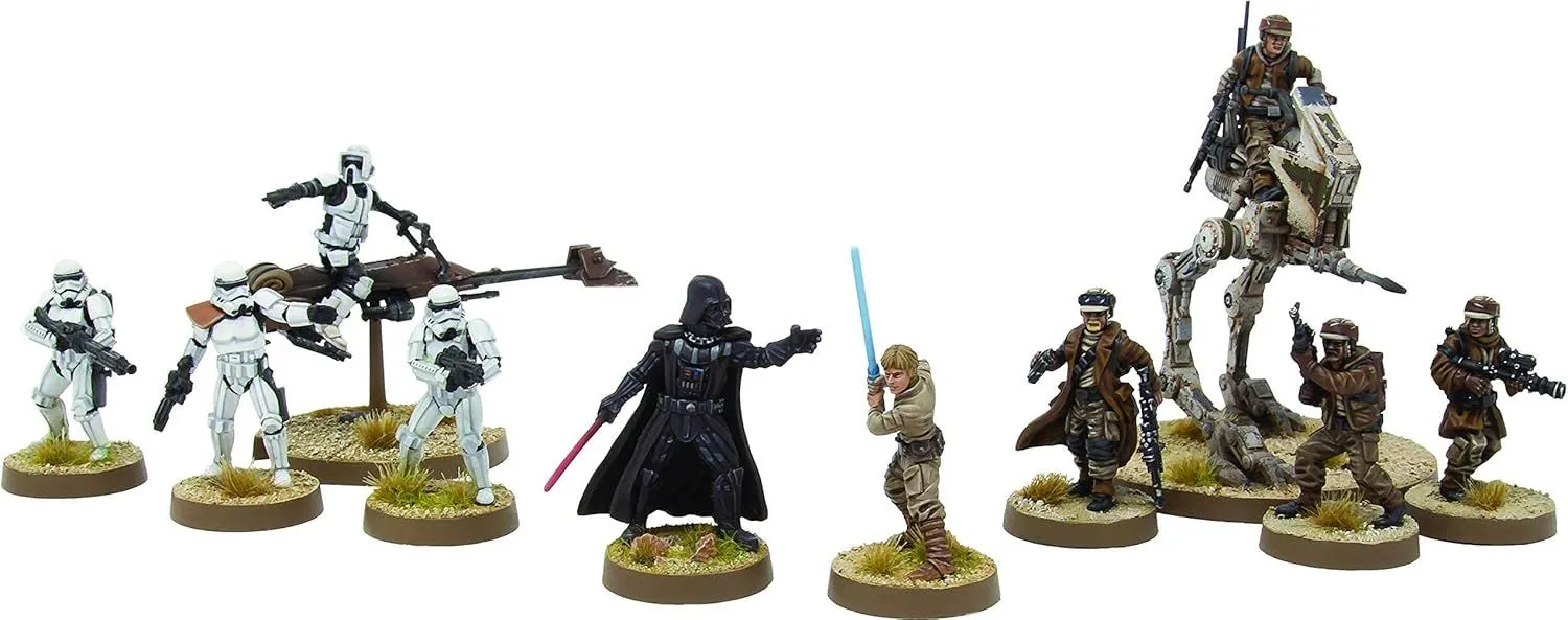 Bộ sưu tập các mô hình nhân vật và quân đội của game Star Wars: Legion.