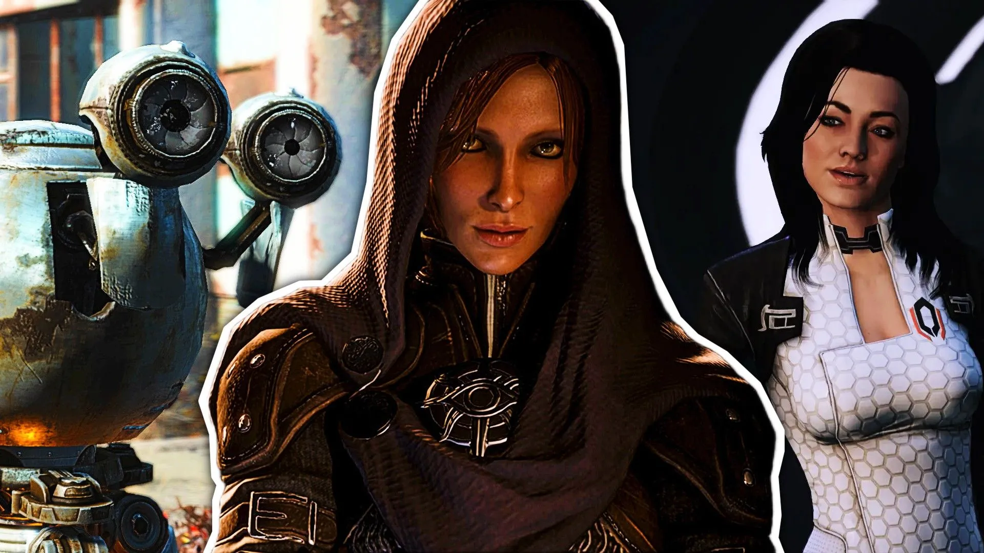 Các nhân vật game nổi tiếng Leliana (Dragon Age), Miranda (Mass Effect) và Codsworth (Fallout 4) đại diện cho yếu tố lãng mạn trong game nhập vai.