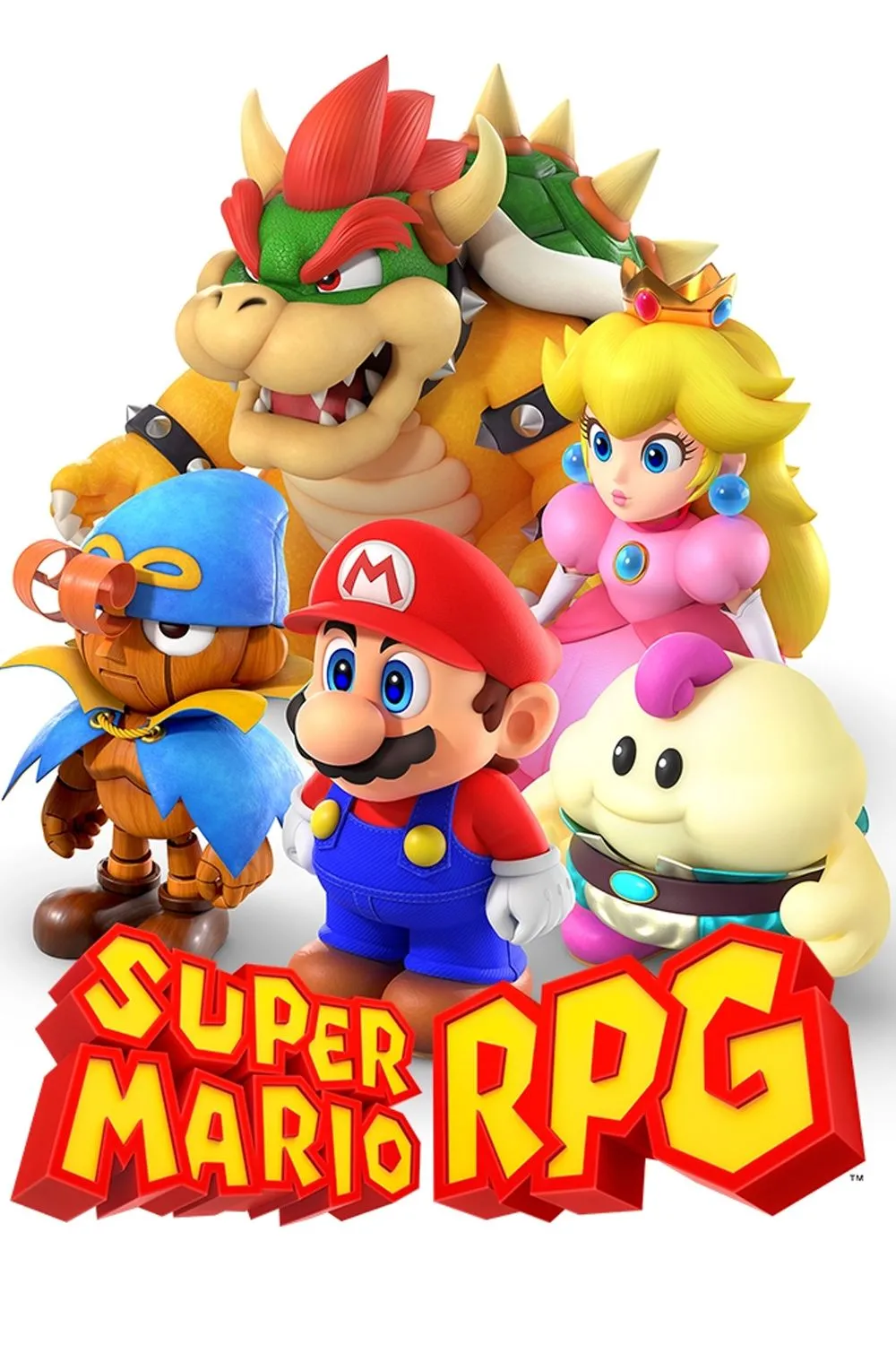 Các nhân vật Mario, Bowser và Peach trong game Super Mario RPG phiên bản Nintendo Switch